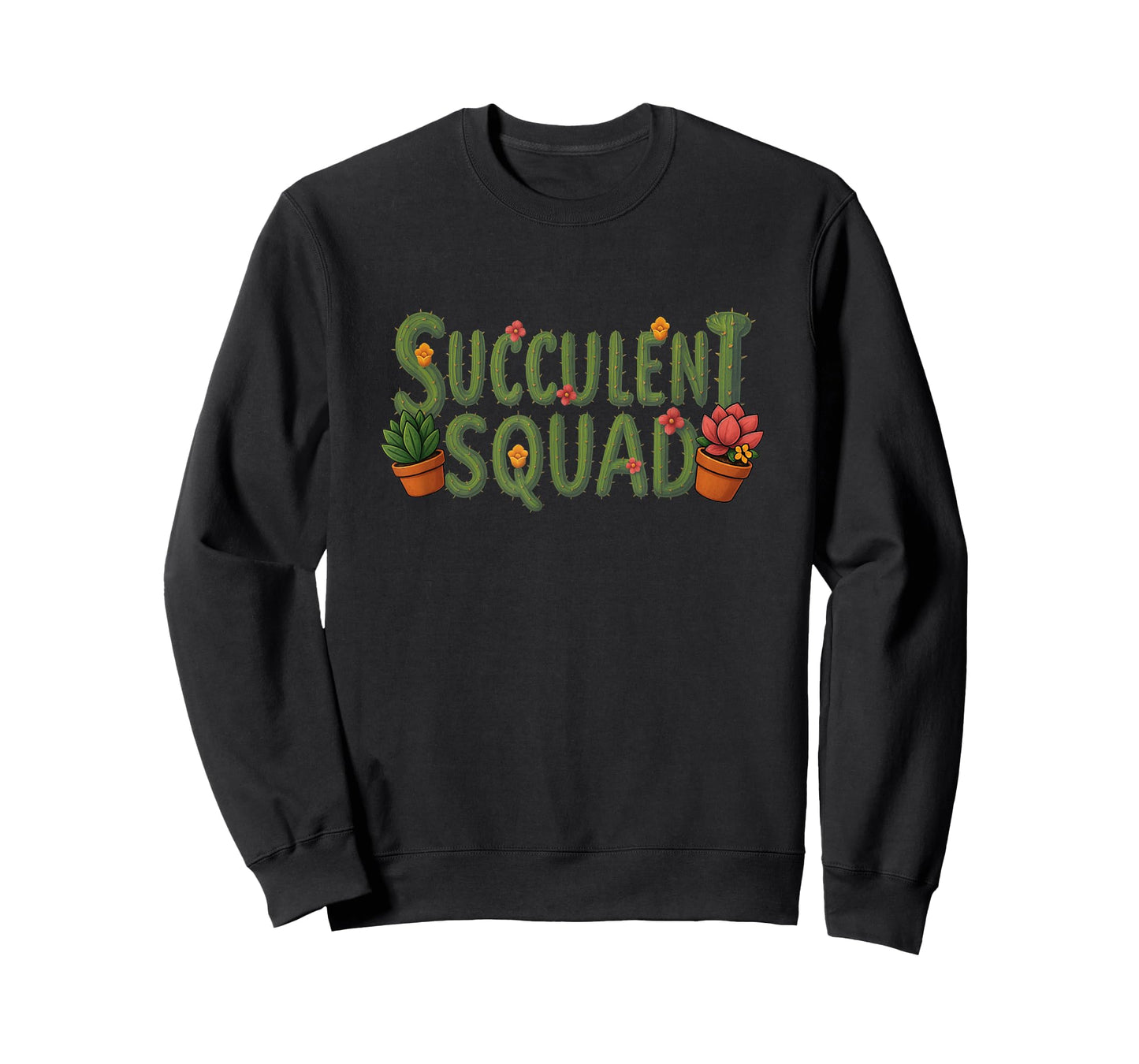 Succulent Squad Funny Plant Lover Cactus T-Shirt