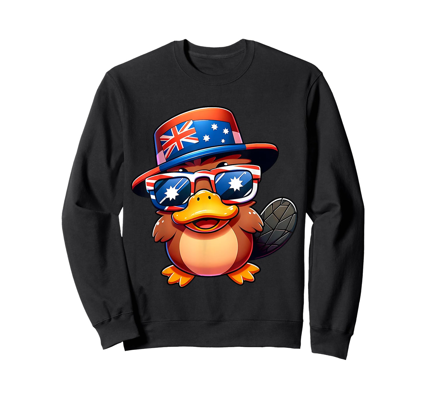 Australia Day Platypus Australian Flag Aussie Roo Adult Kids T-Shirt
