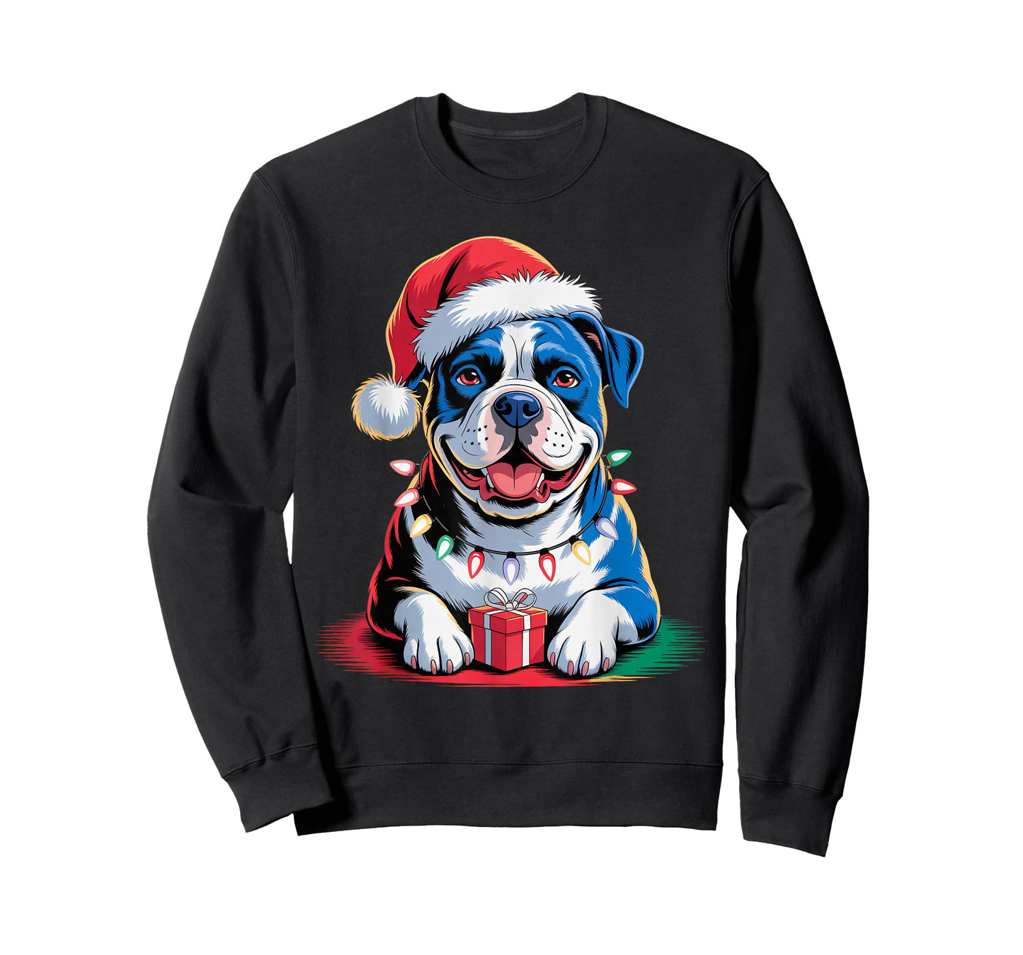 Merry Pitmas Funny Pitbull Dog Christmas T-Shirt