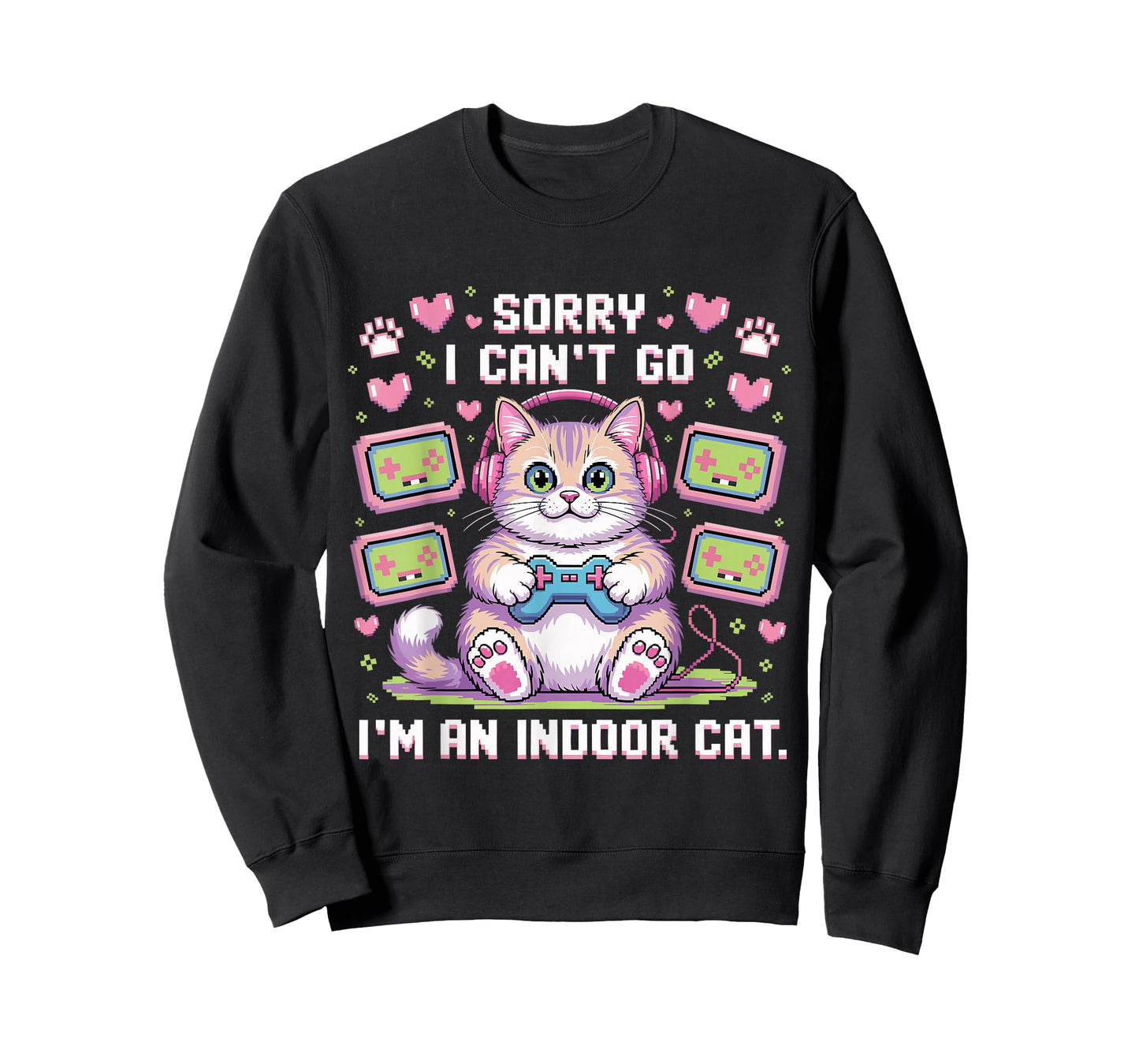 Sorry I Can't Go I'm an Indoor Cat Funny Kitten Pet Lover T-Shirt
