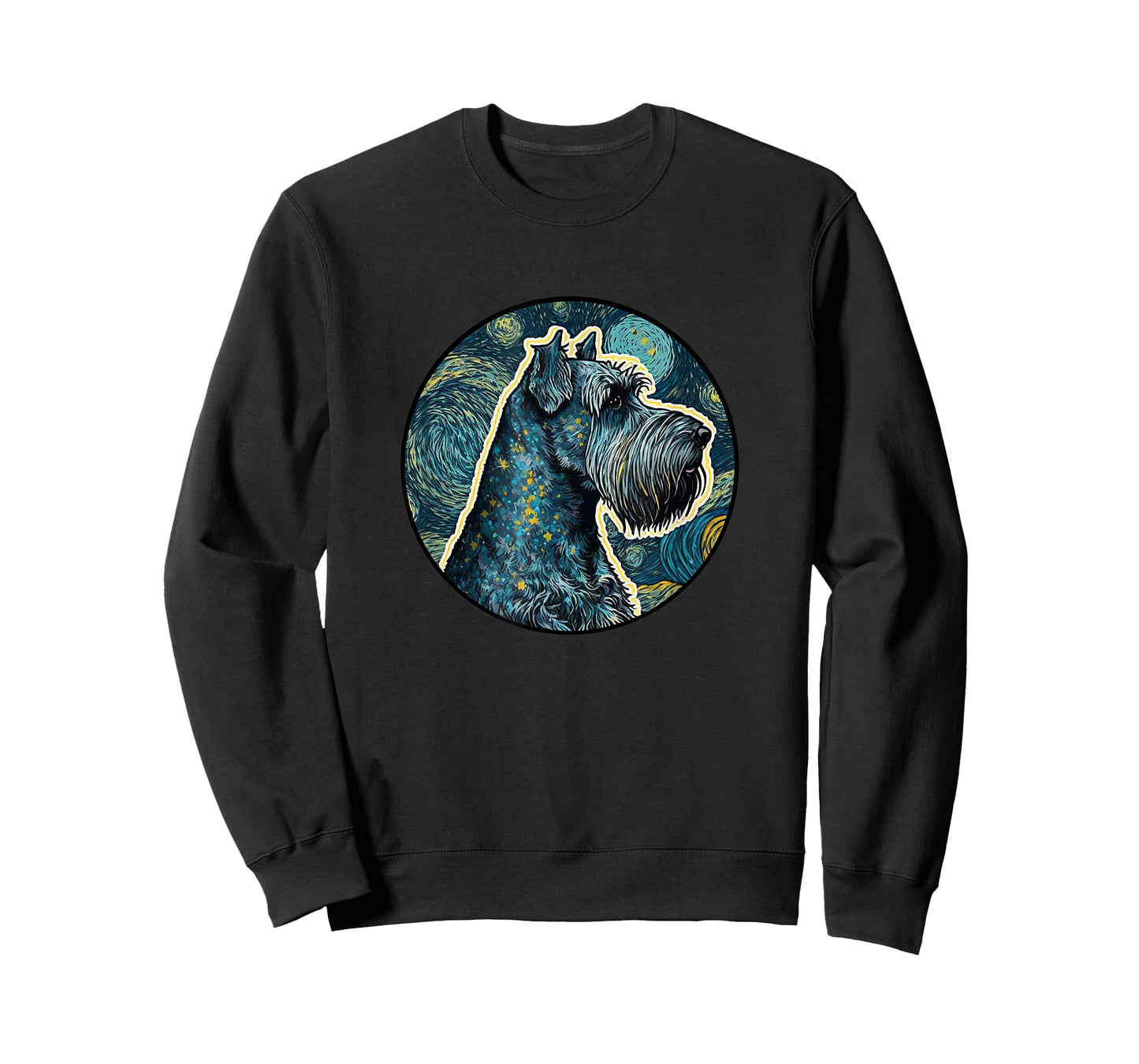 Standard Schnauzer Starry Night Painting Dog Mom Dad T-Shirt