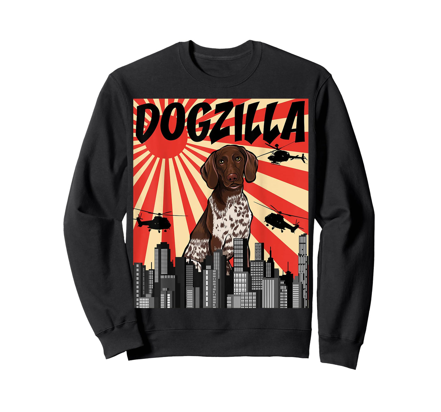 Funny Retro Japanese Dogzilla German Shorthaired Pointer T-Shirt