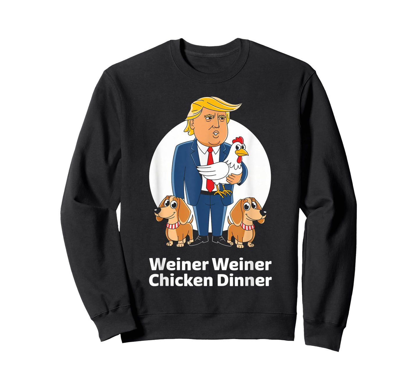 Dachshund Lover Designs Trump Winner Unisex-Adults Dachshund Dog Lover Humor Enthusiasts T-Shirt Black Small Classic Fit Short Sleeve Pull On 1 Count