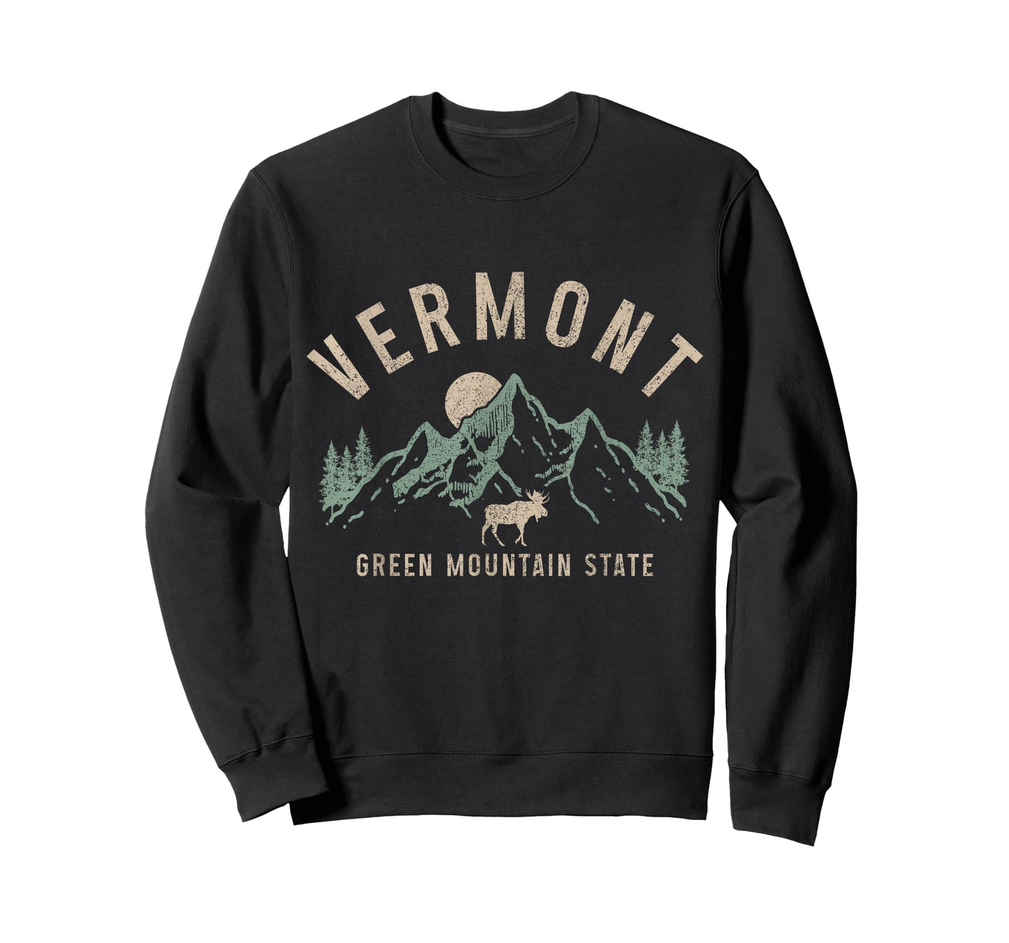 Vermont Green Mountain State Moose Vintage Pride T-Shirt