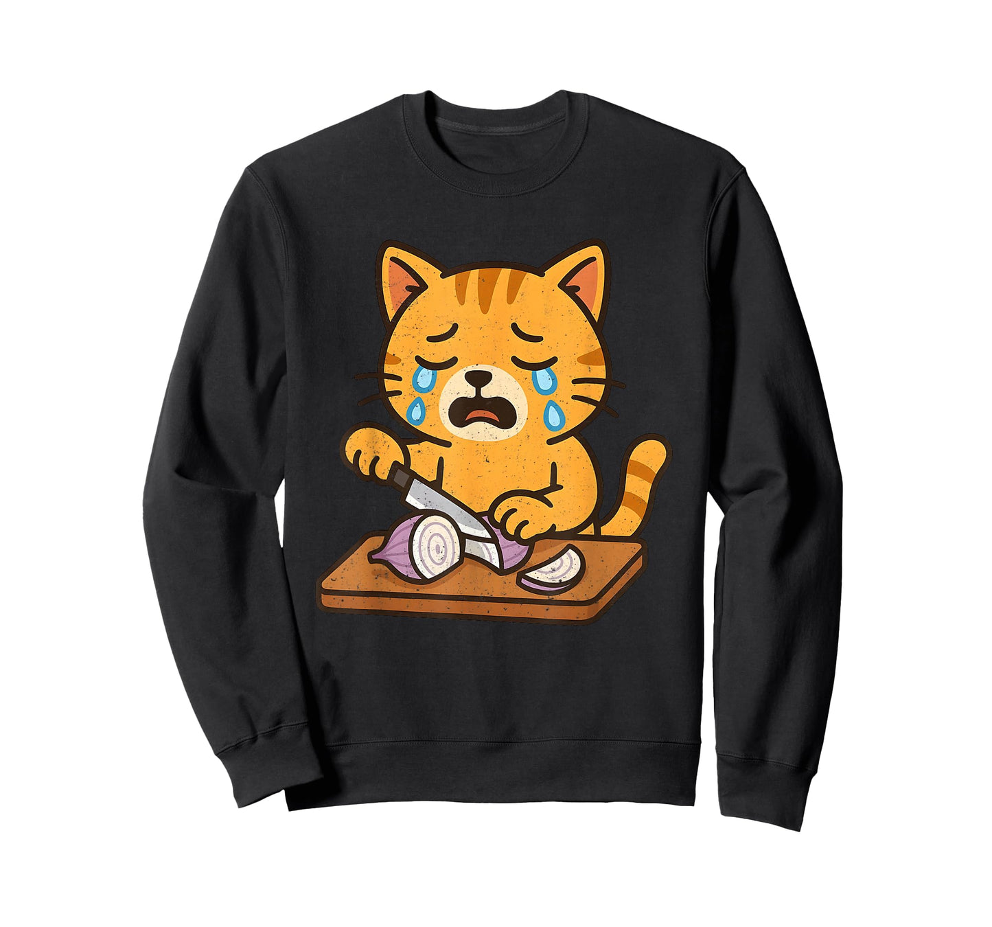 Crying Cat Cutting Onion T-Shirt