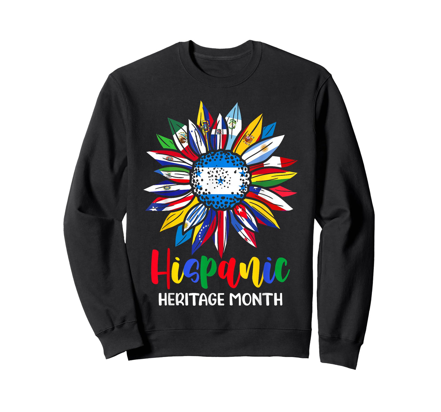 Hispanic Heritage Month Honduras Flag Sunflower Latino Flags T-Shirt
