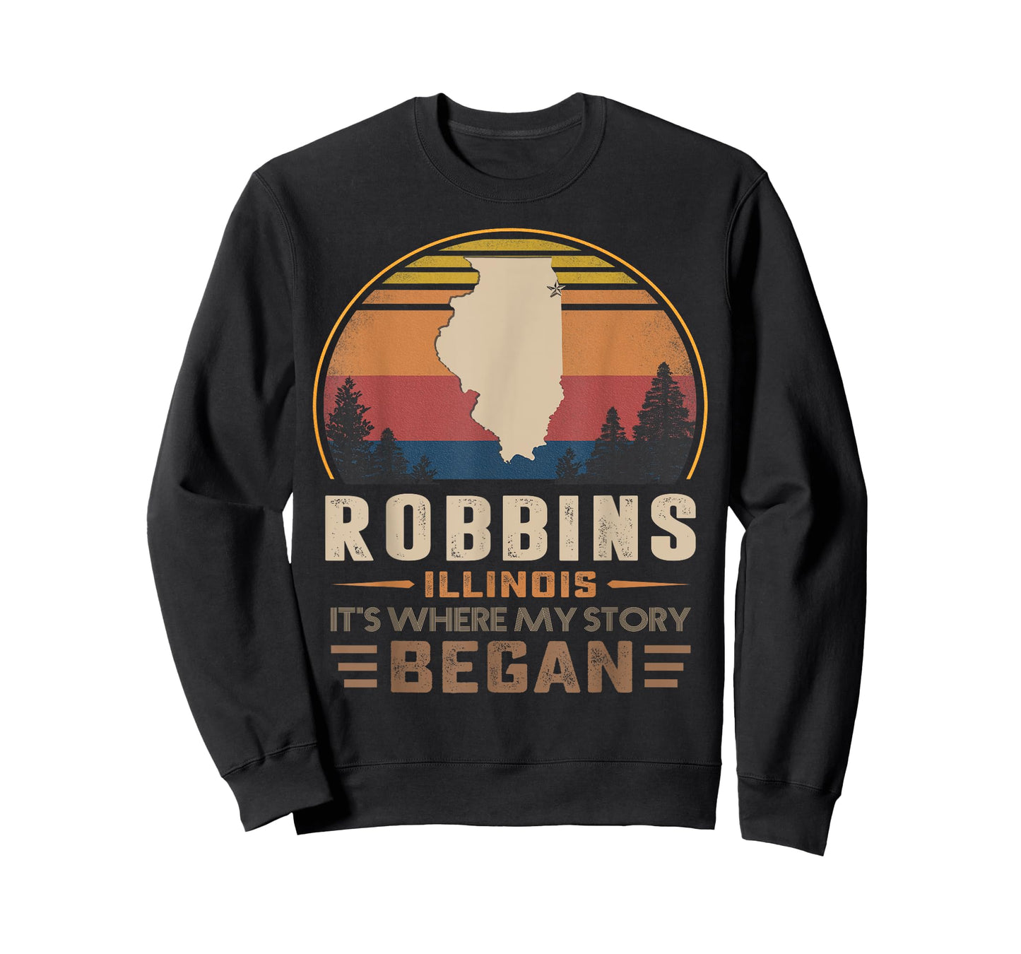 Vintage Robbins Illinois Hometown My Story Began T-Shirt