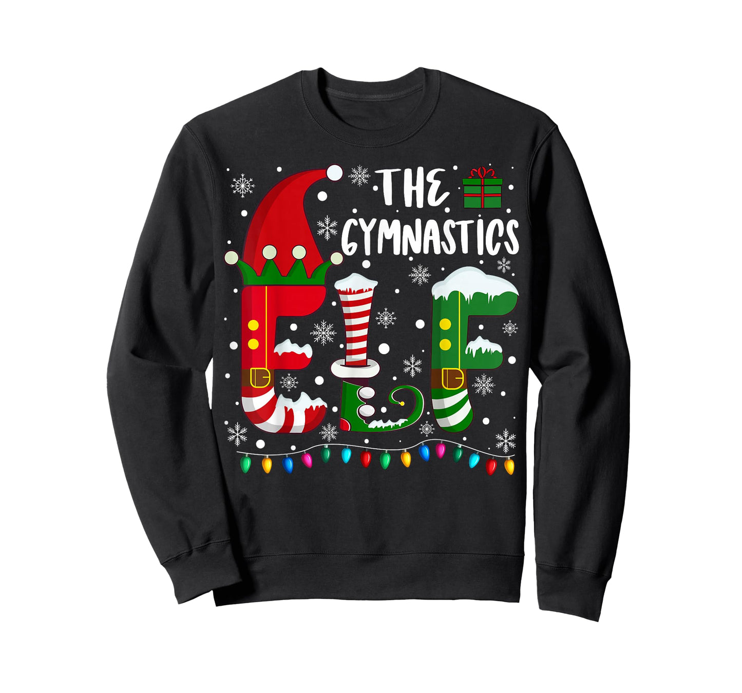 Funny Family Matching Pajamas Gymnastics ELF Christmas T-Shirt