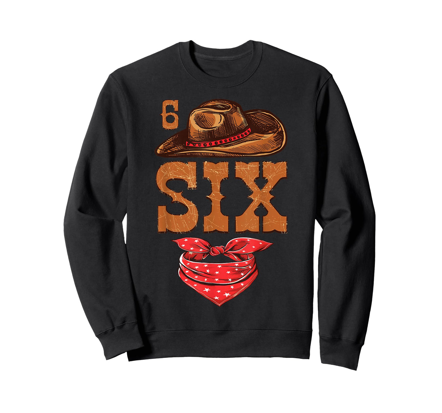 6 Years Old Boys Girls Western 6th Birthday Cowboy Cowgirl T-Shirt