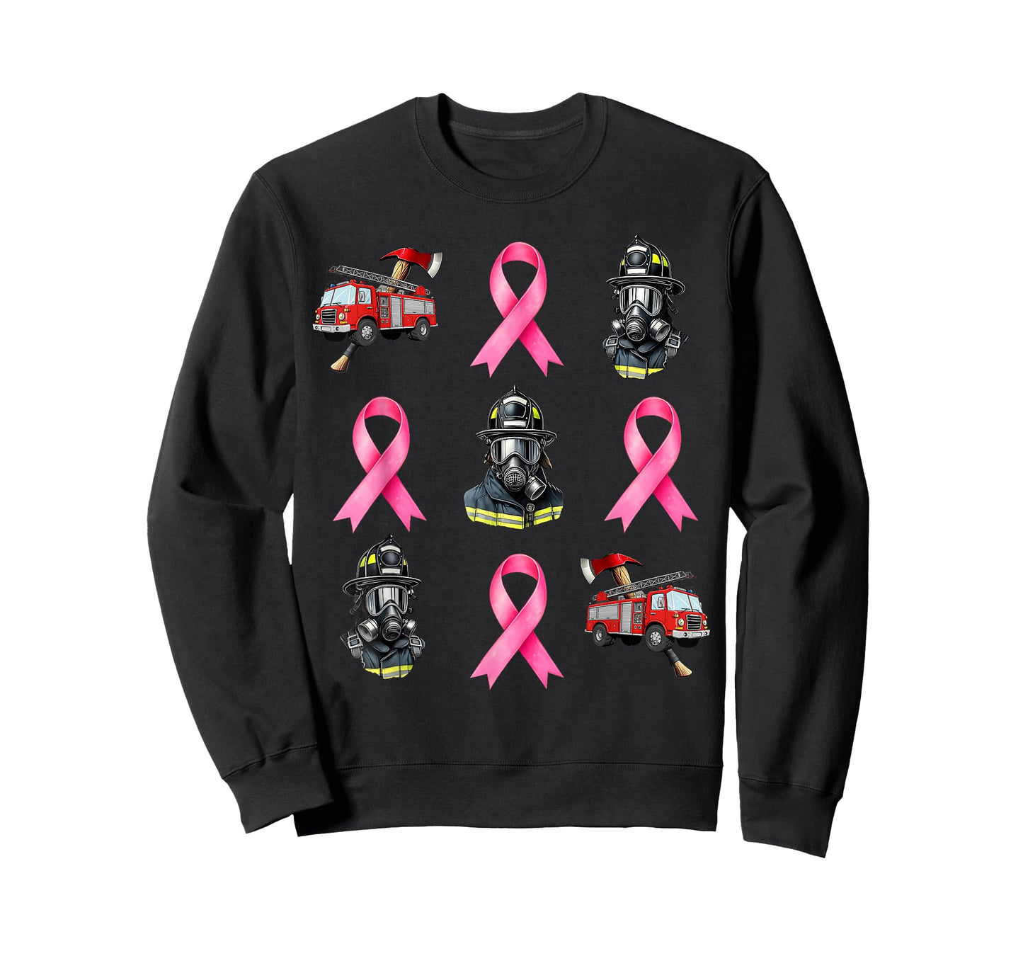 Breast Cancer Firefighting Firefighter Fire Truck Boys Girls T-Shirt