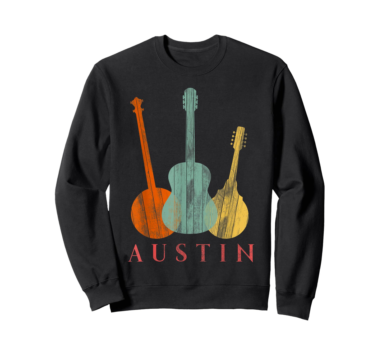 Austin Texas - Distressed Music T-Shirt