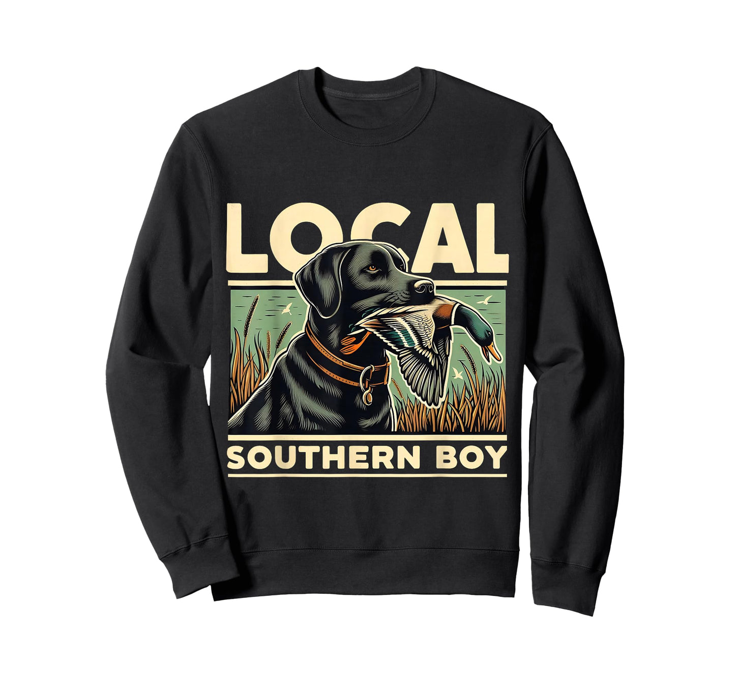 Local Southern Boy Hunting Dog Retro Country Design T-Shirt