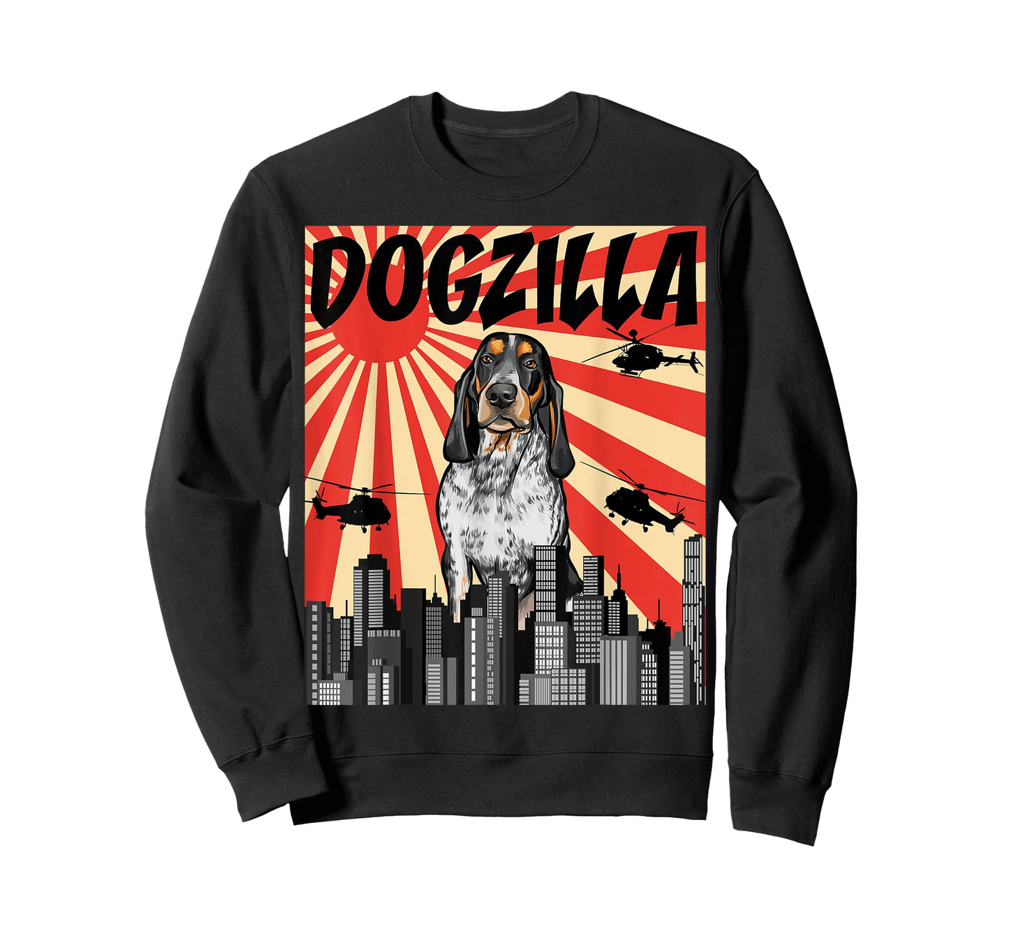 Funny Retro Japanese Dogzilla Bluetick Coonhound T-Shirt