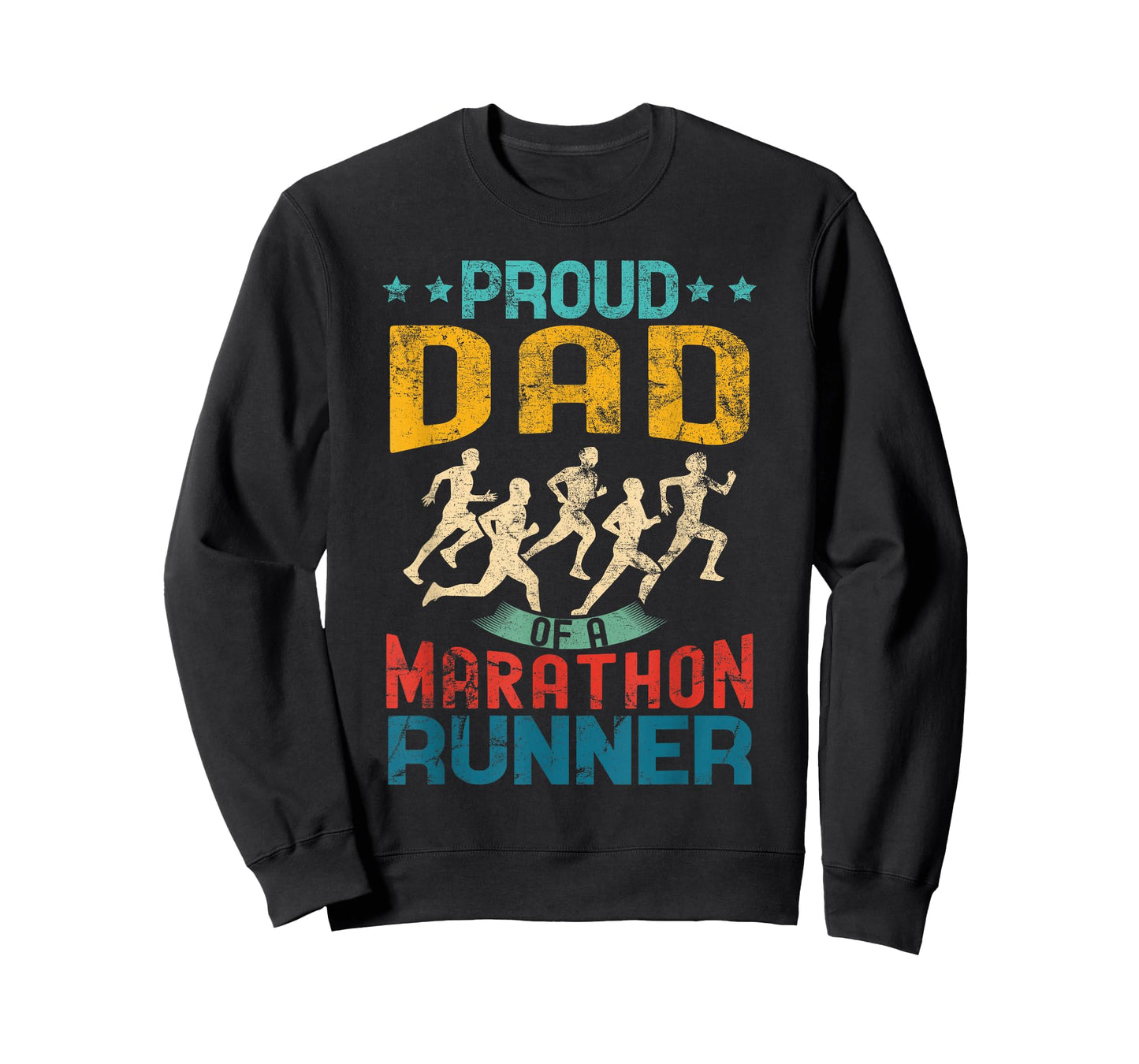 Proud dad of a marathon runner dad gifts vintage distressed T-Shirt