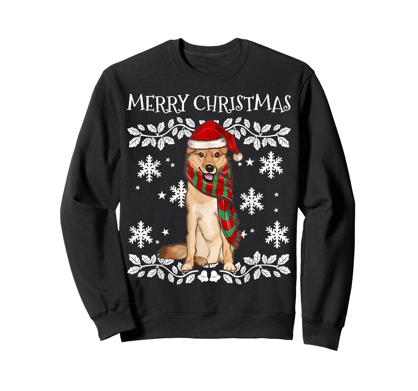 Merry Christmas Ornament Finnish Spitz Xmas Santa T-Shirt