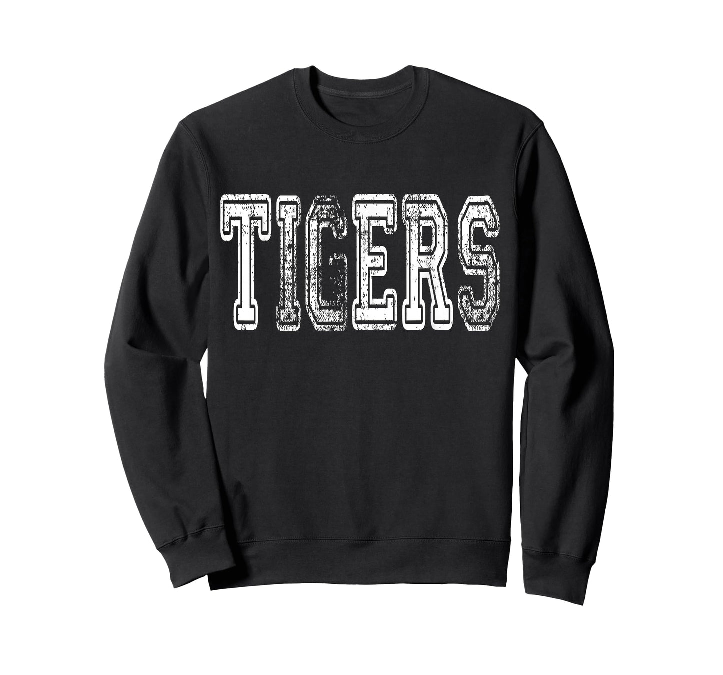 Tigers Mascot Distressed Vintage School Sports Name Fan T-Shirt