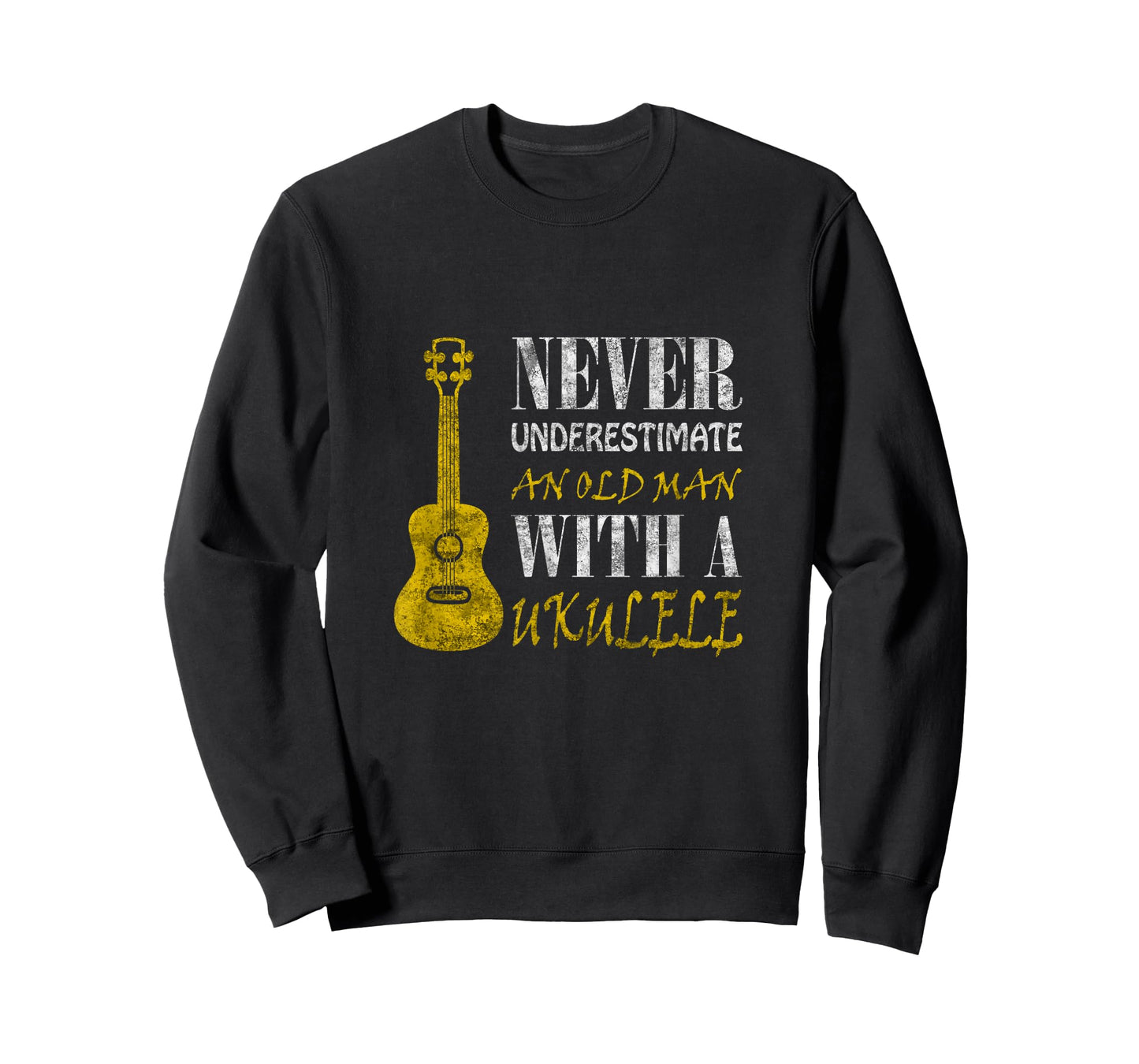 Never underestimate an old man with a ukulele T-Shirt