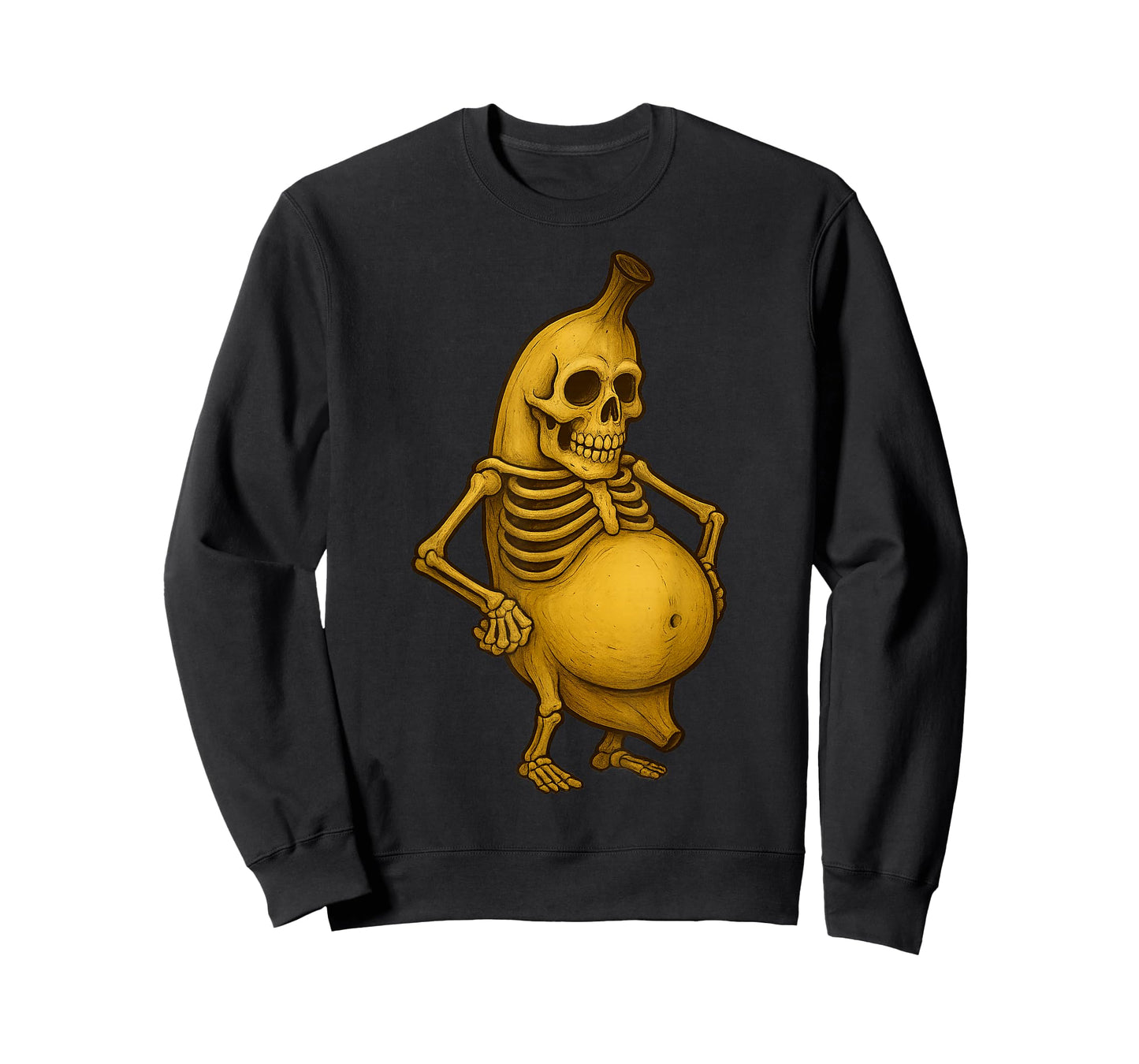 Funny Skeleton Banana Design for Halloween Fun and Parties T-Shirt