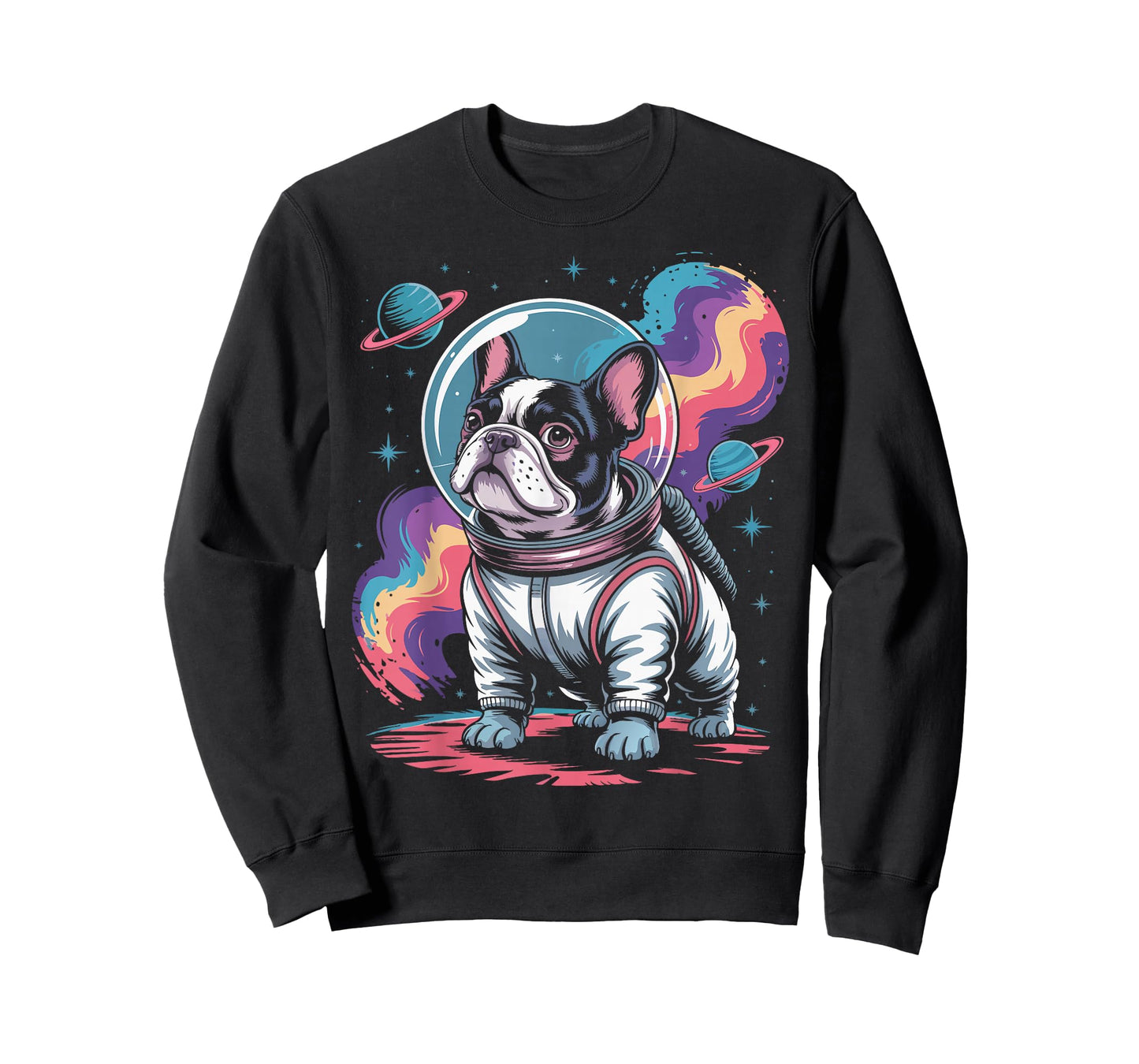 Space French Bulldog Astronaut French Bulldog T-Shirt