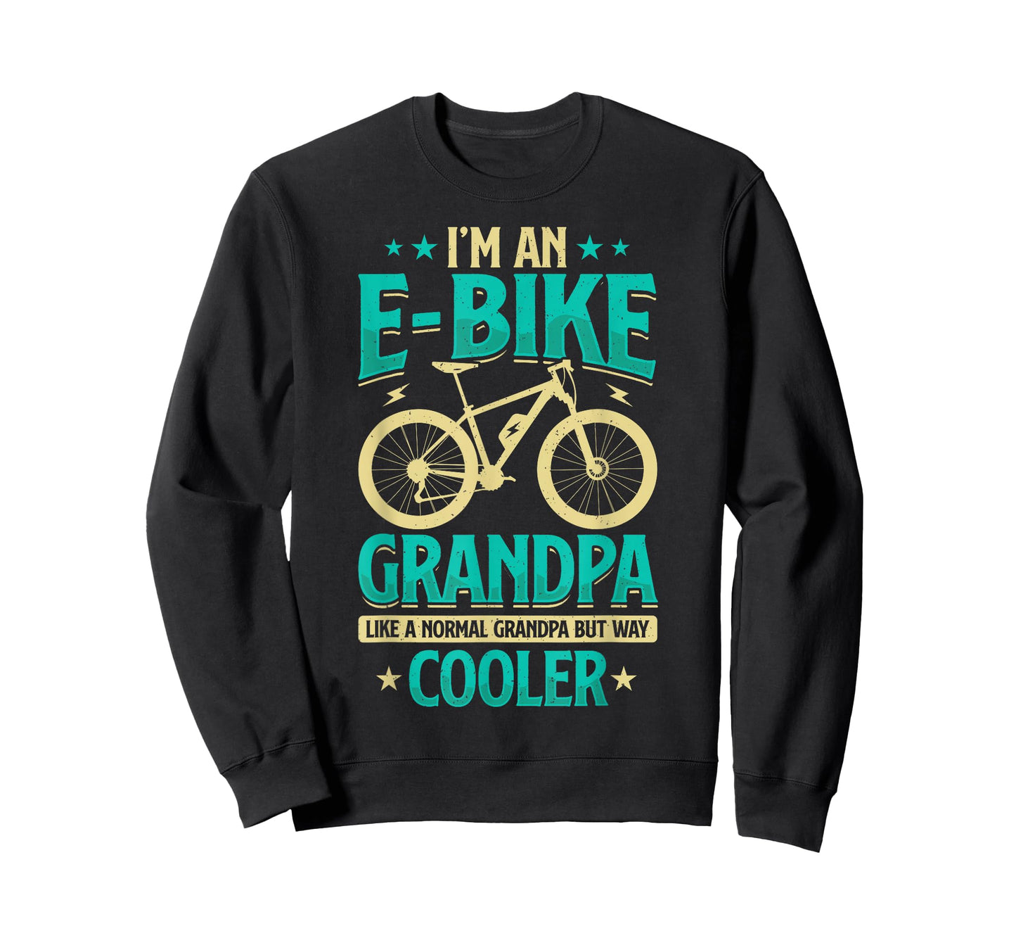 Never Underestimate An Old Guy On An E-Bike Biking Mens T-Shirt