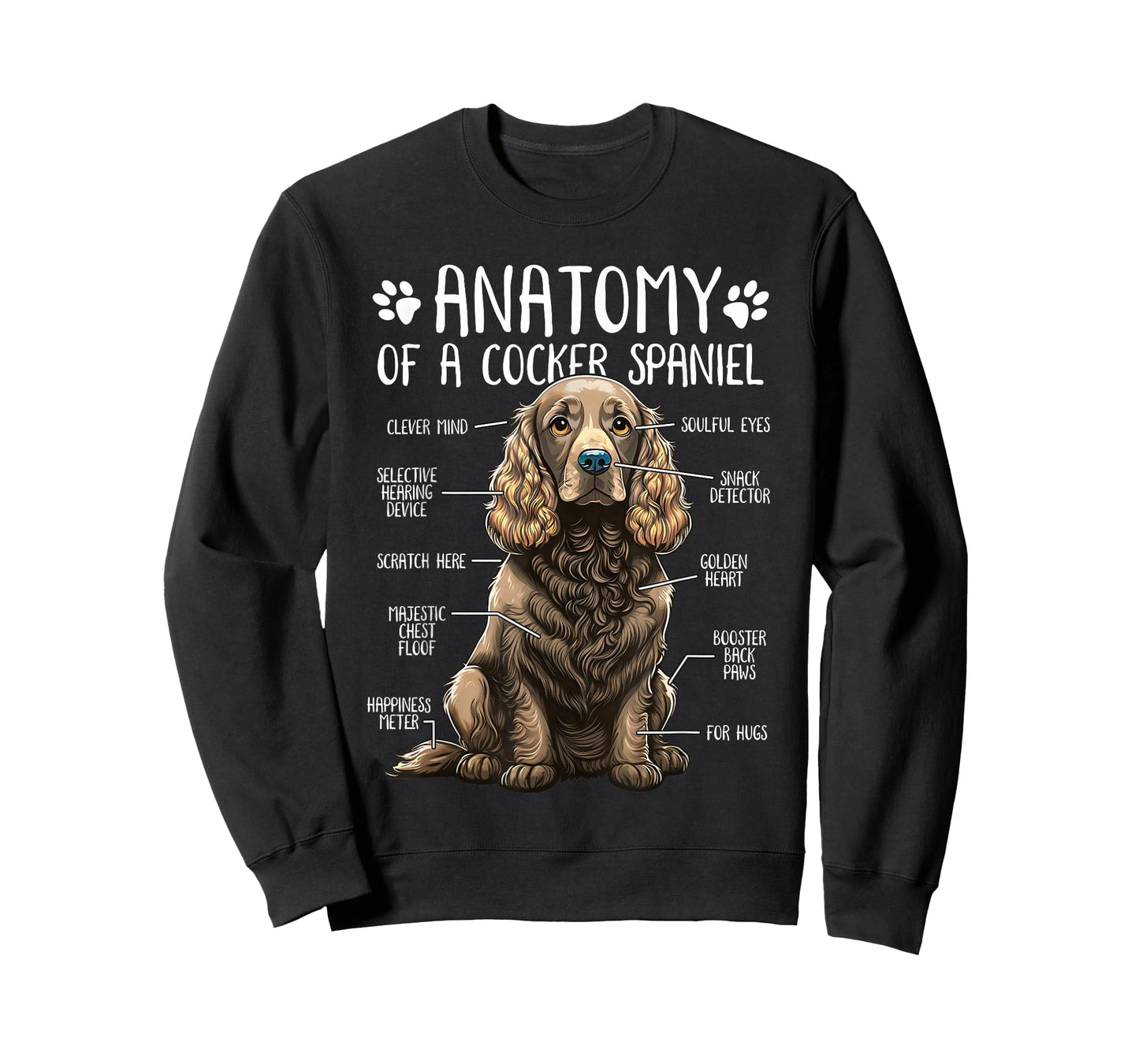 Funny Anatomy Cocker Spaniel Dog Cocker Spaniel Lover T-Shirt