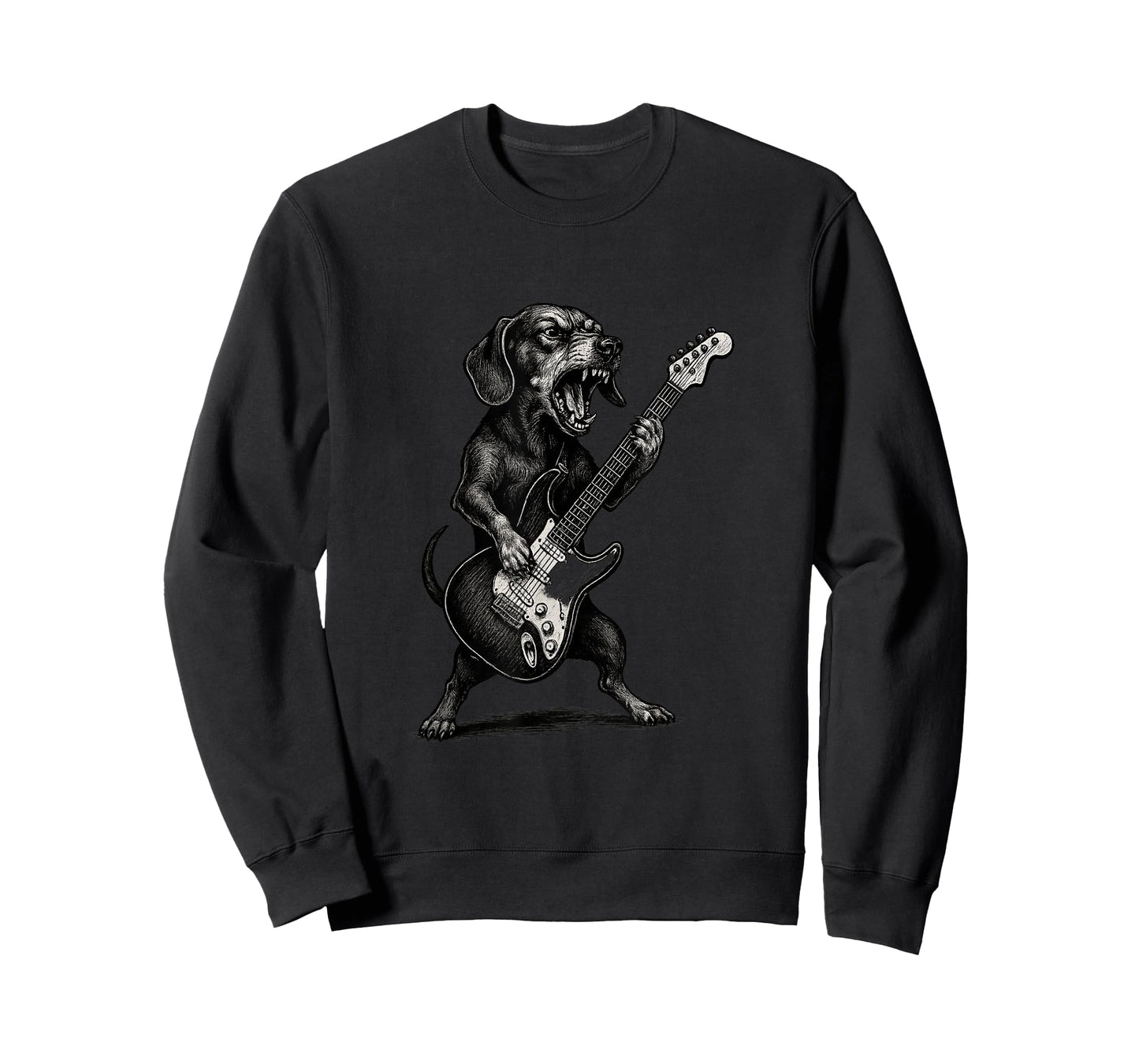 Dachshund Playing Electric Guitar T-Shirt