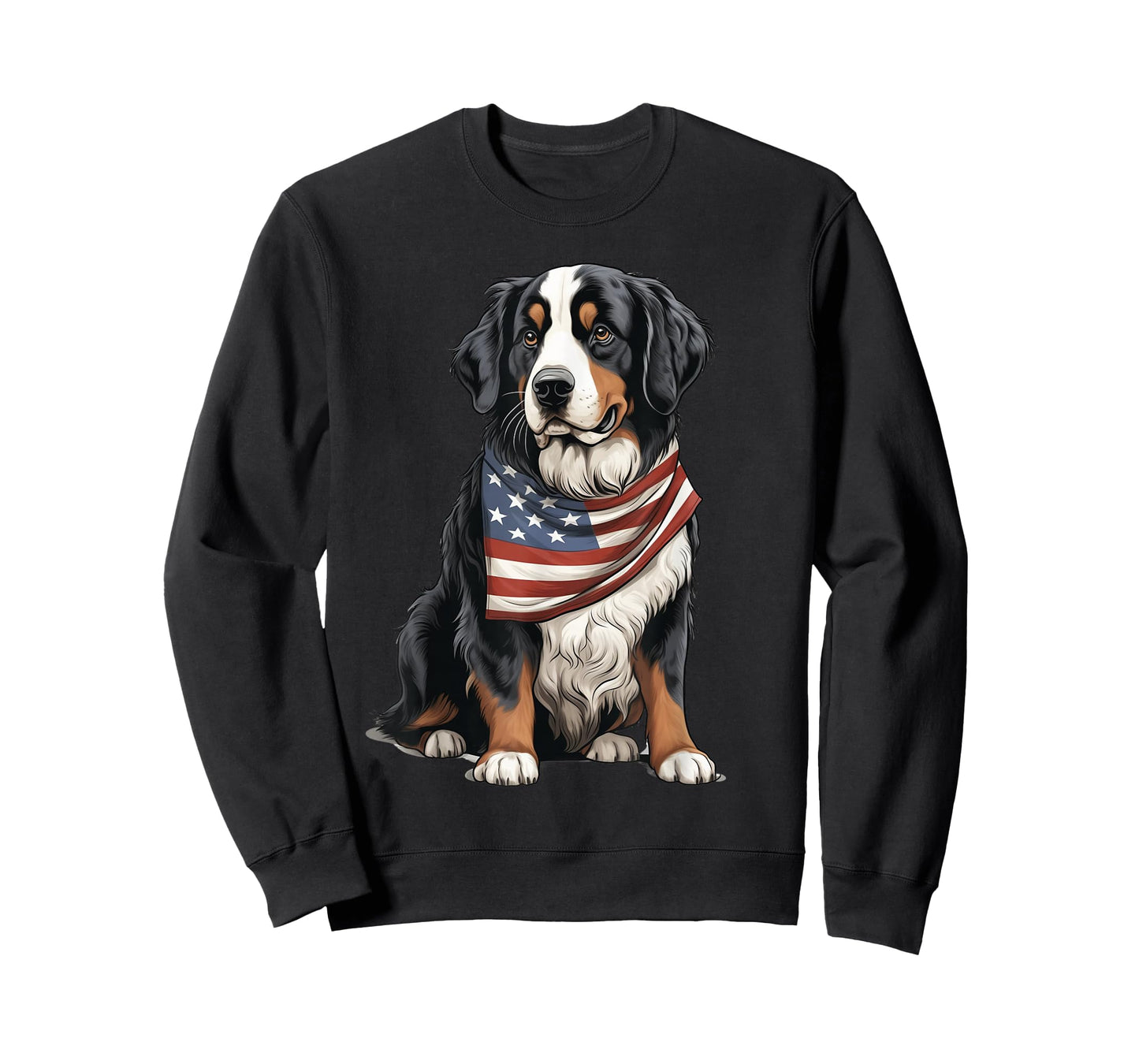 Berner US Flag Bernese Mountain Dog Owner Mom Dad Men Women T-Shirt