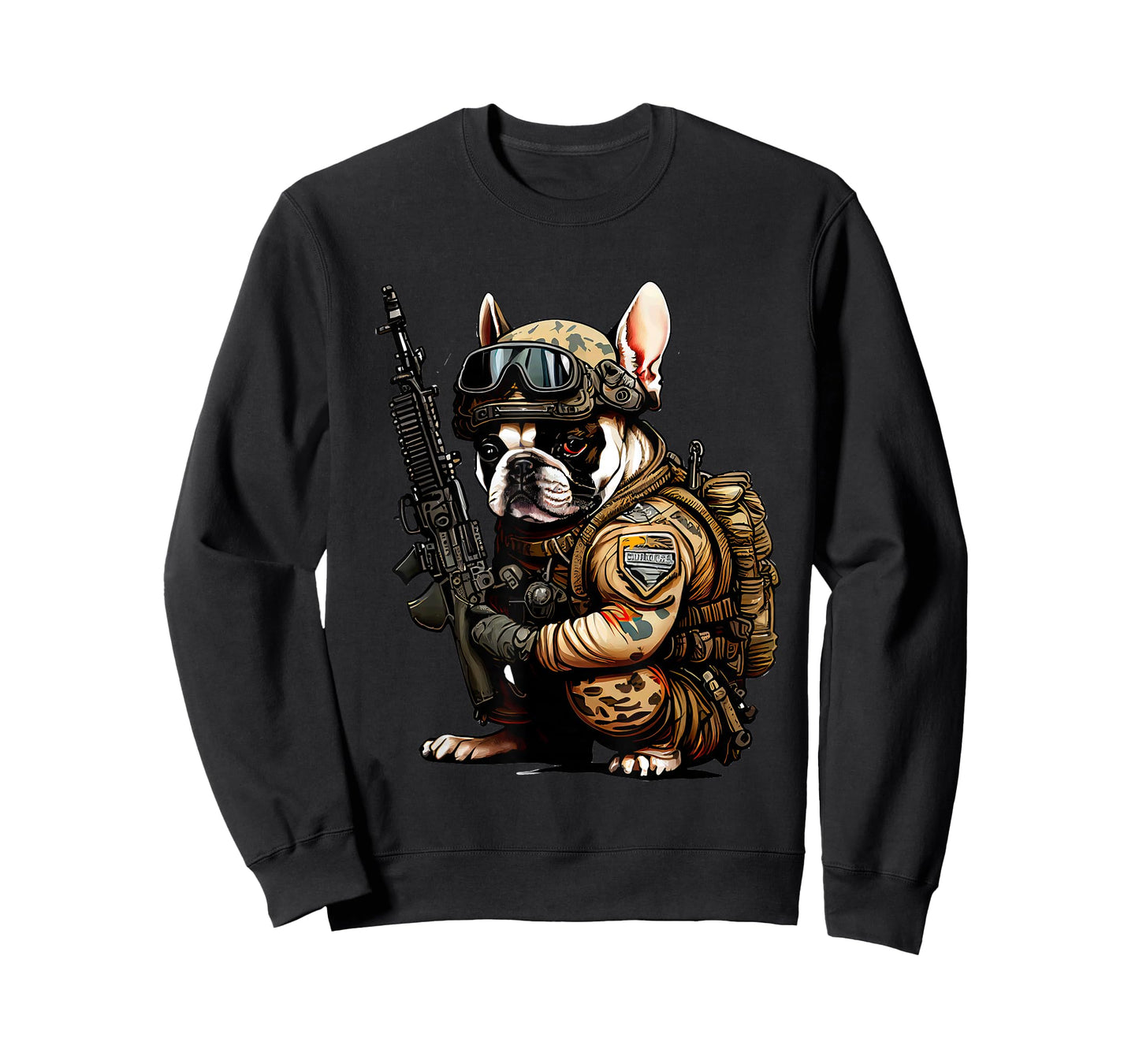 Military Bulldog Tactical Frenchie Ready For Action T-Shirt