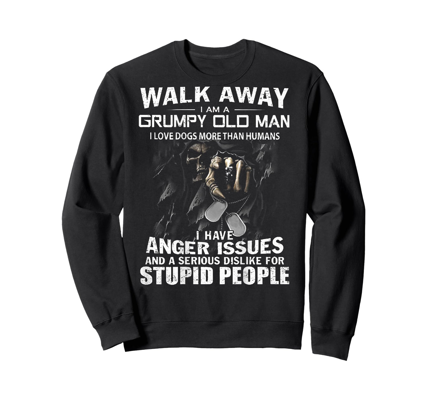 Walk Away I Am A Grumpy Old Man I Love Dogs More Than Humans T-Shirt