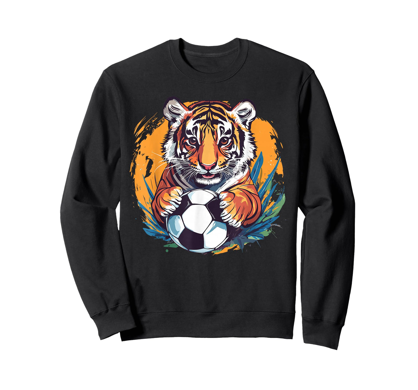 Tiger Soccer Ball Fierce Jungle Animal T-Shirt