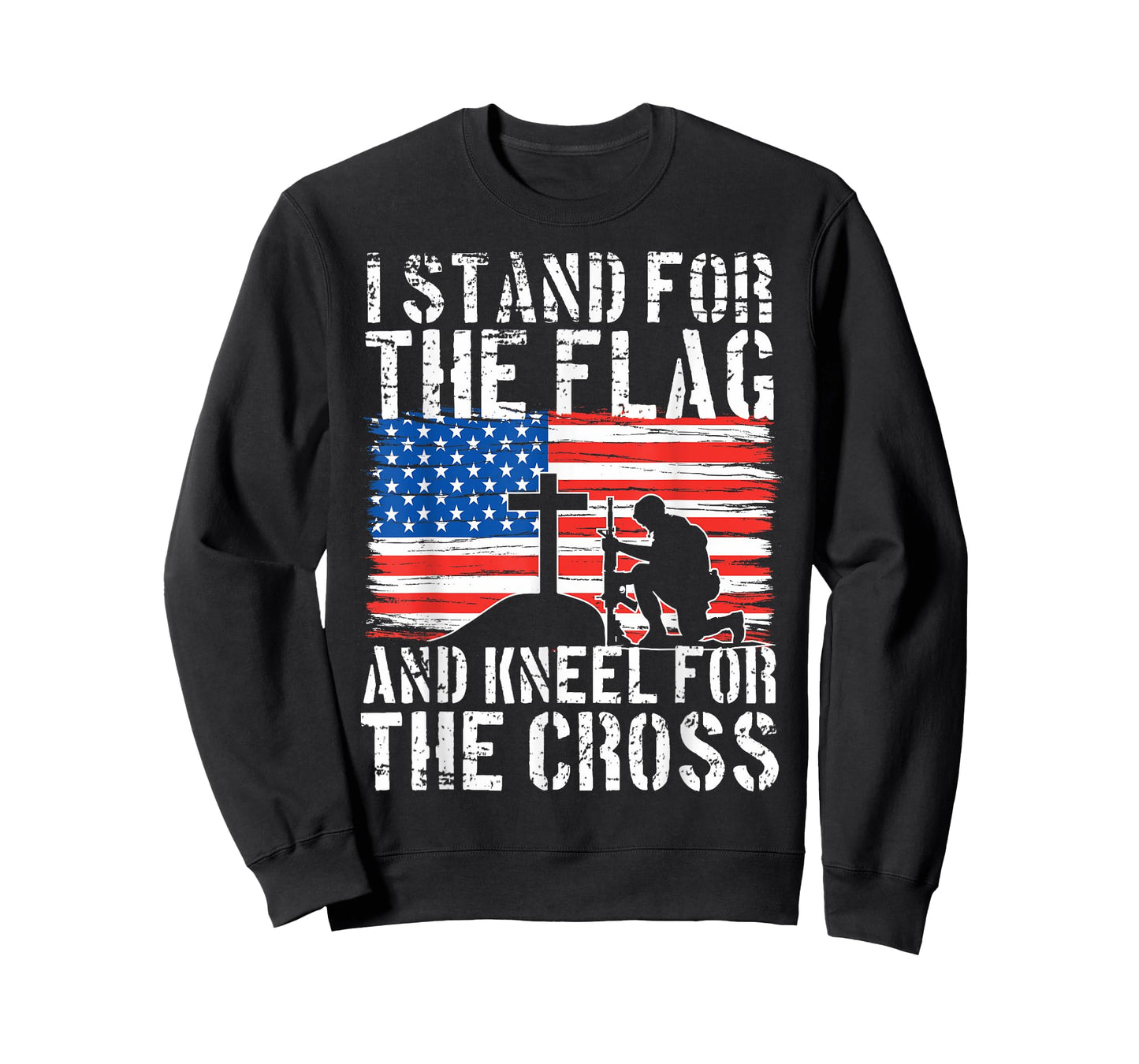 I Stand for The Flag And Kneel for The Cross T-Shirt