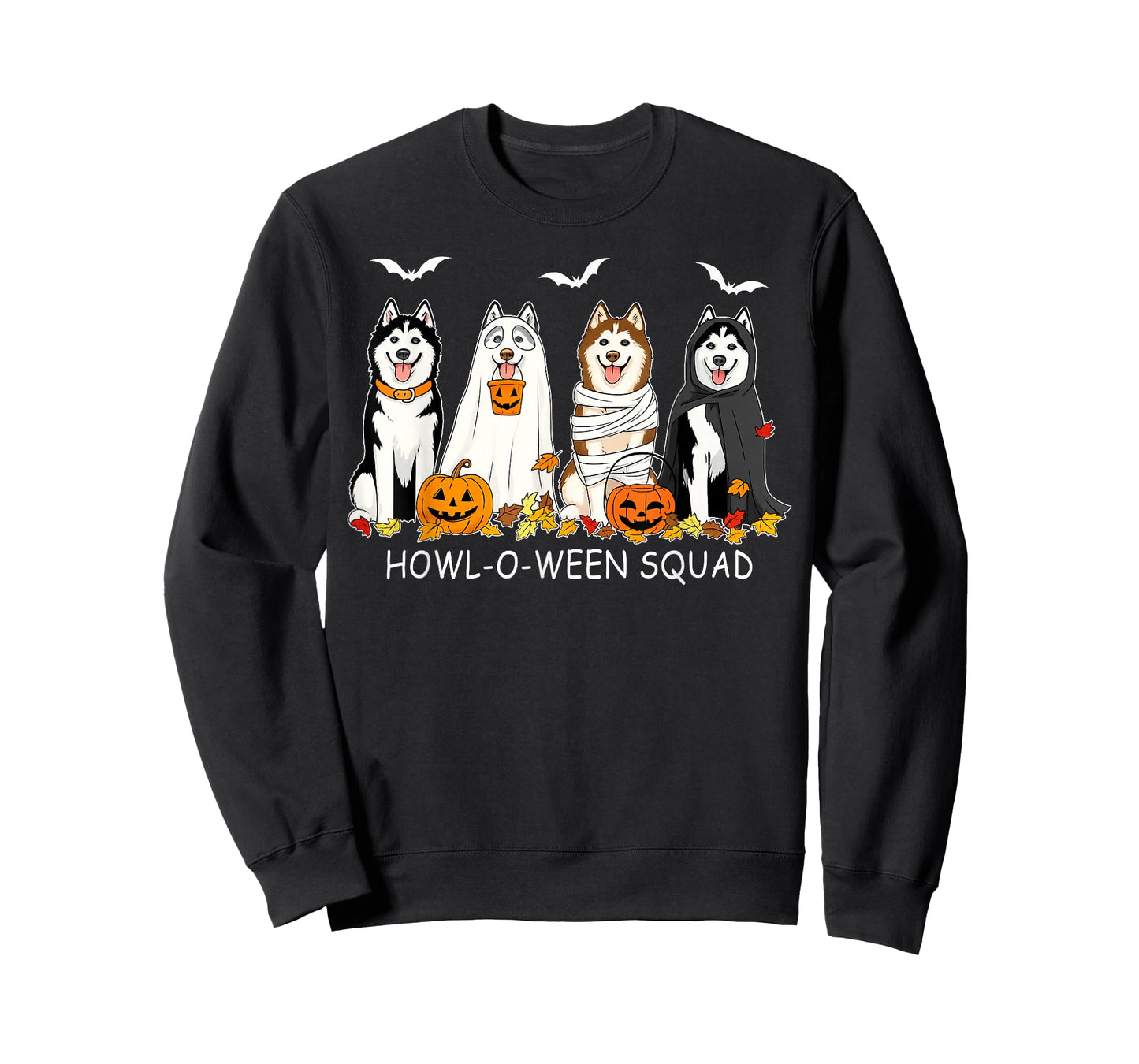 Funny Husky Ghost Dogs Halloween Husky Dog Mom Husky Lover T-Shirt