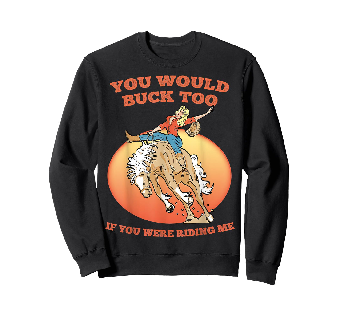 Funny Sexy Cowboy Riding Rodeo Horse Adult Country Western T-Shirt