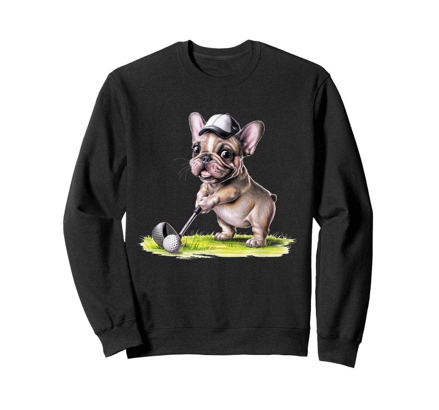 French Bulldog Playing Golf Men Women Kids T-Shirt
