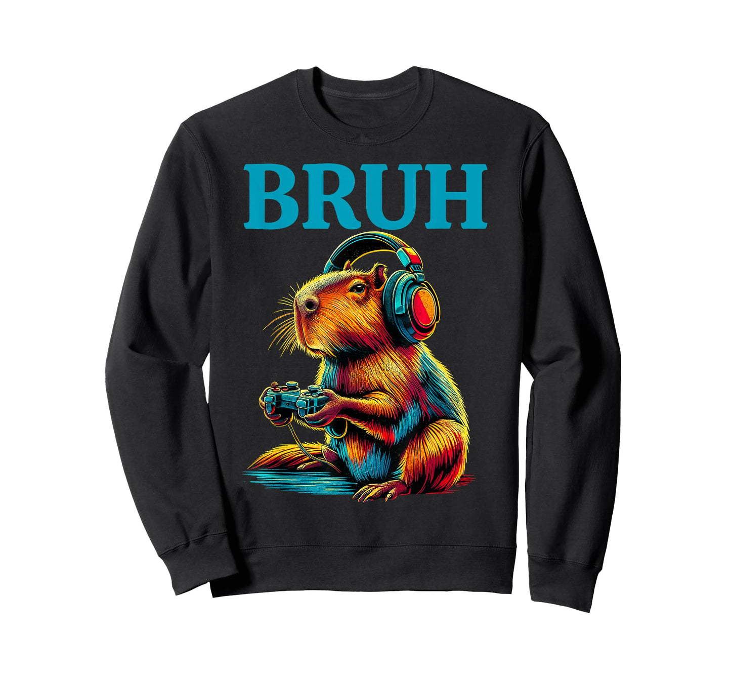 Bruh Video Games Boys Capybara Funny Gamer T-Shirt