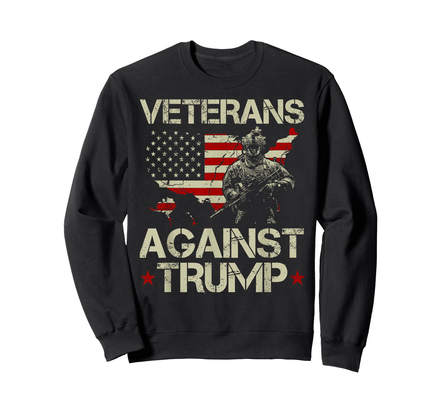 Veterans Against Donald Trump American Flag Gift T-Shirt T-Shirt