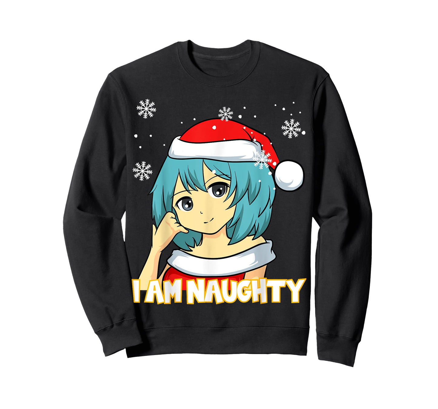 I am Naughty Anime Manga Gaming Cosplay Merry Christmas T-Shirt