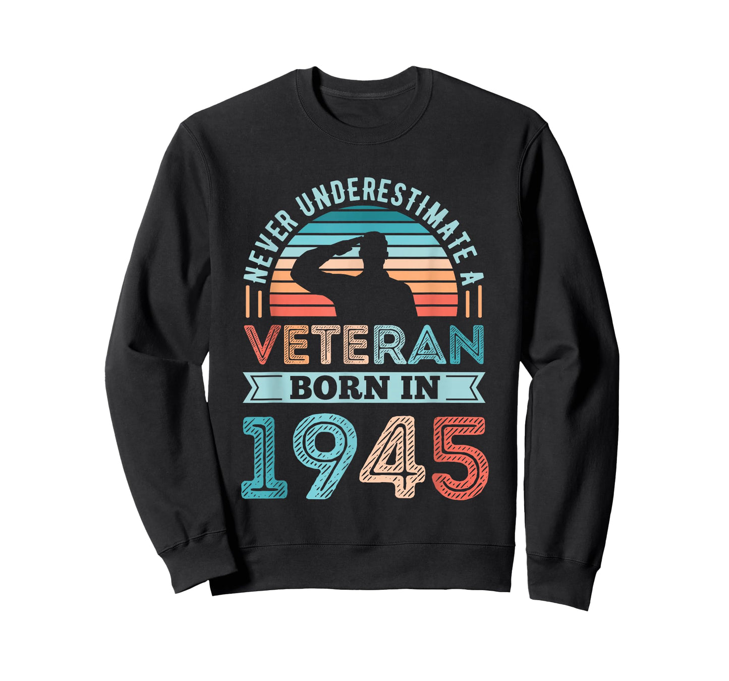 Veteran born in 1945 80th Birthday Military Gifts T-Shirt
