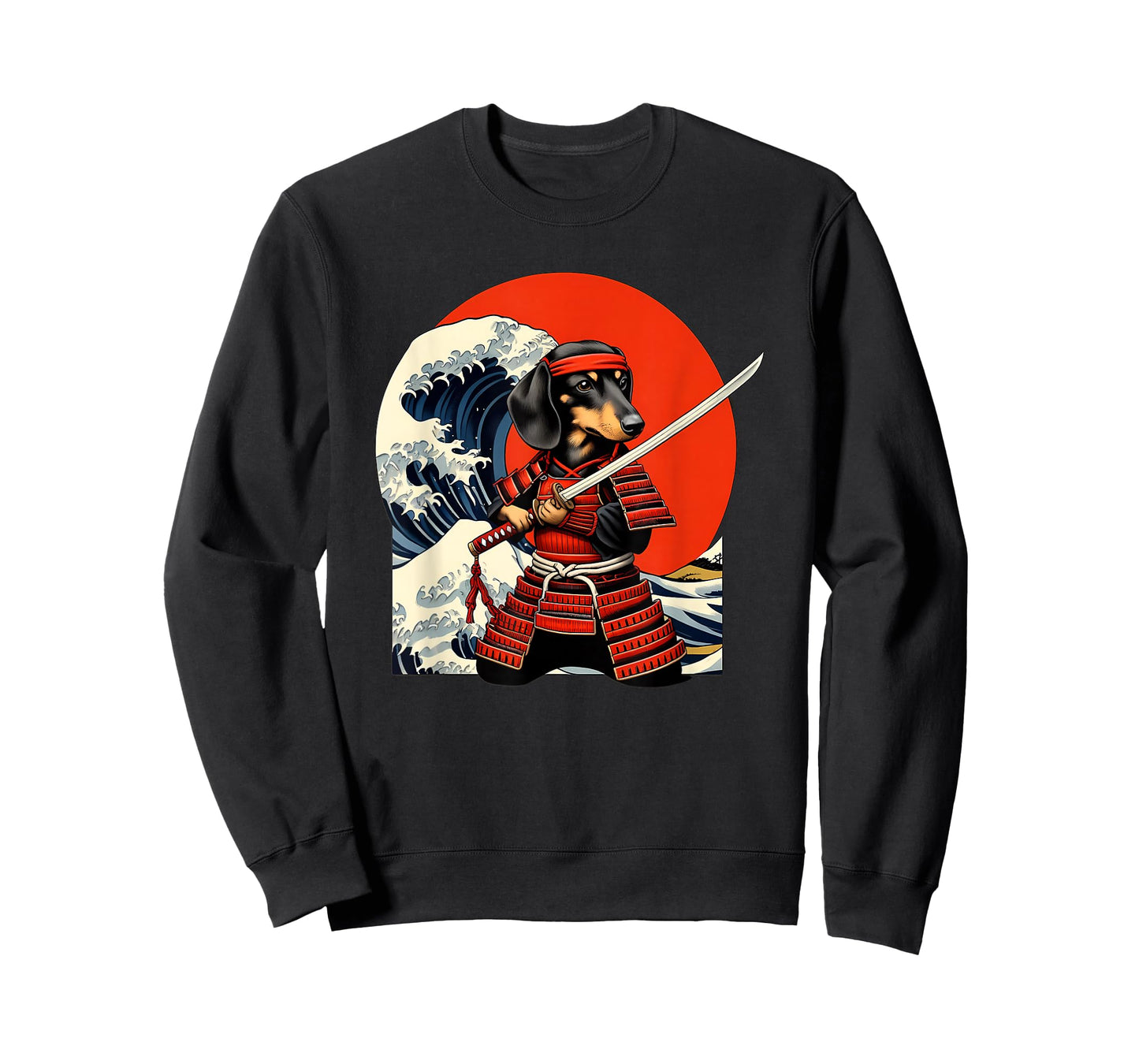 Otaku Weiner Dachshund Dog Samurai T-Shirt
