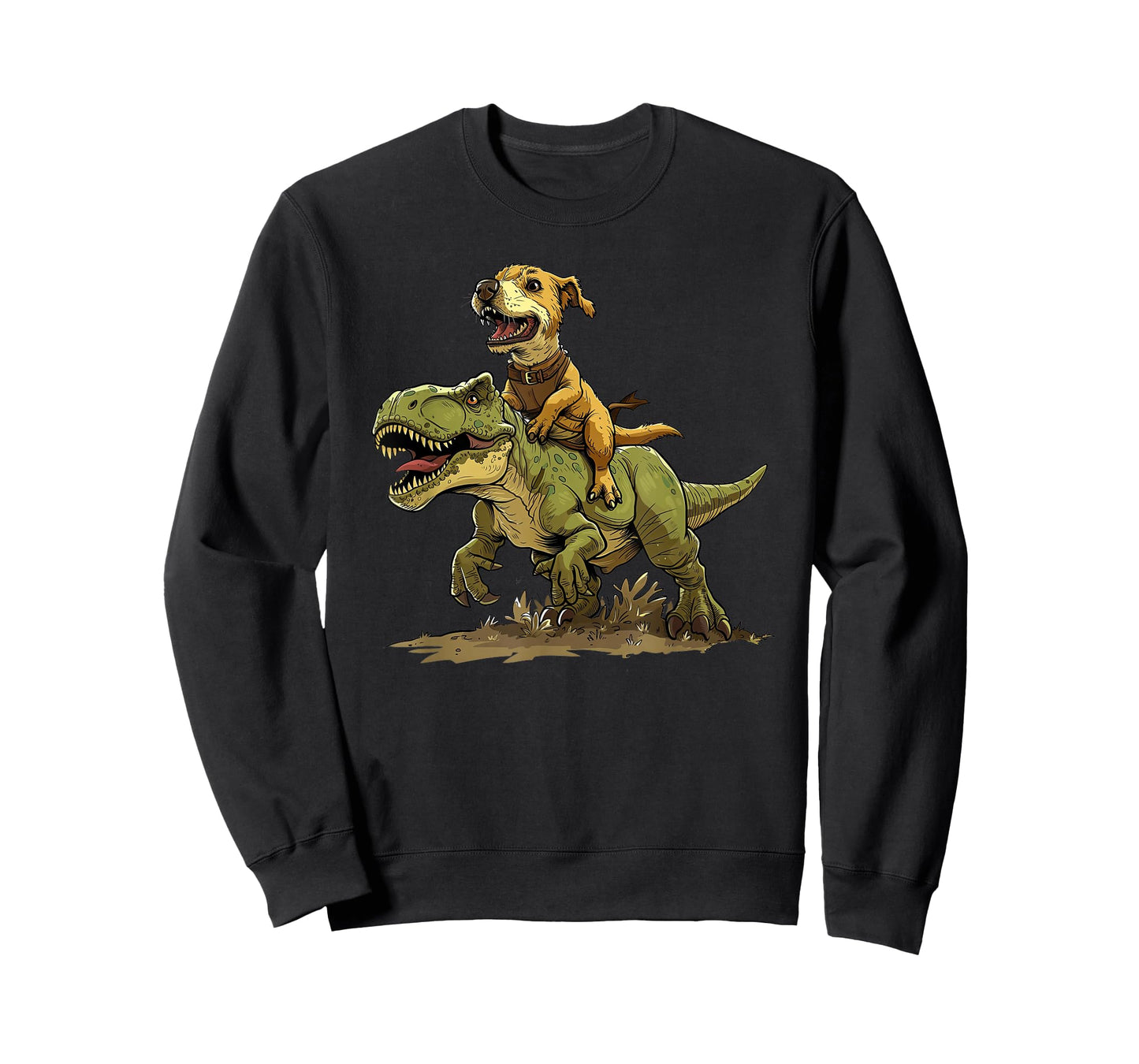 Funny Dog Riding A Dinosaur - Doggosaur - Dinosaur Dog T-Shirt