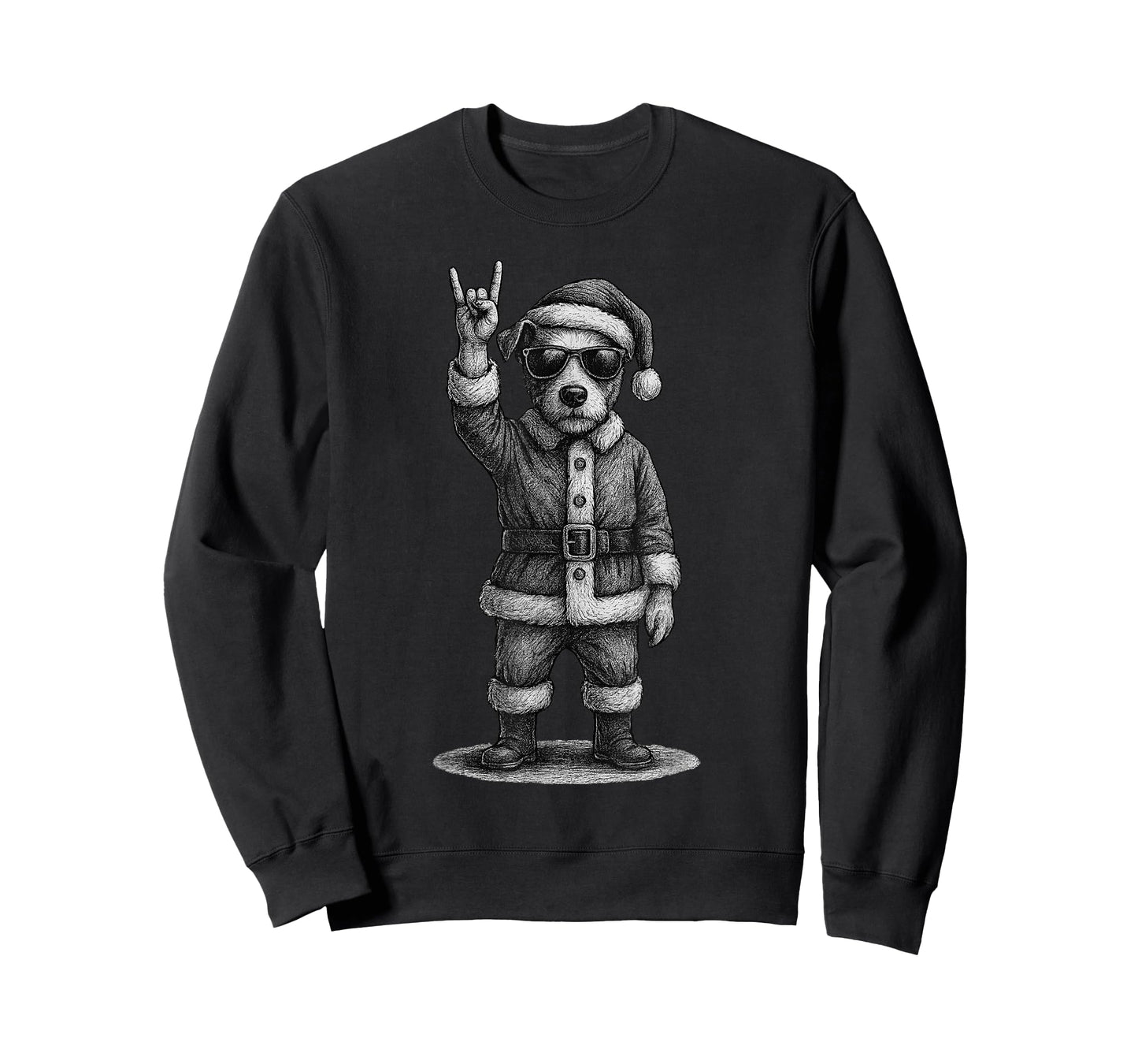 Jack Russell Terrier Rock Music Christmas Dog Lover T-Shirt