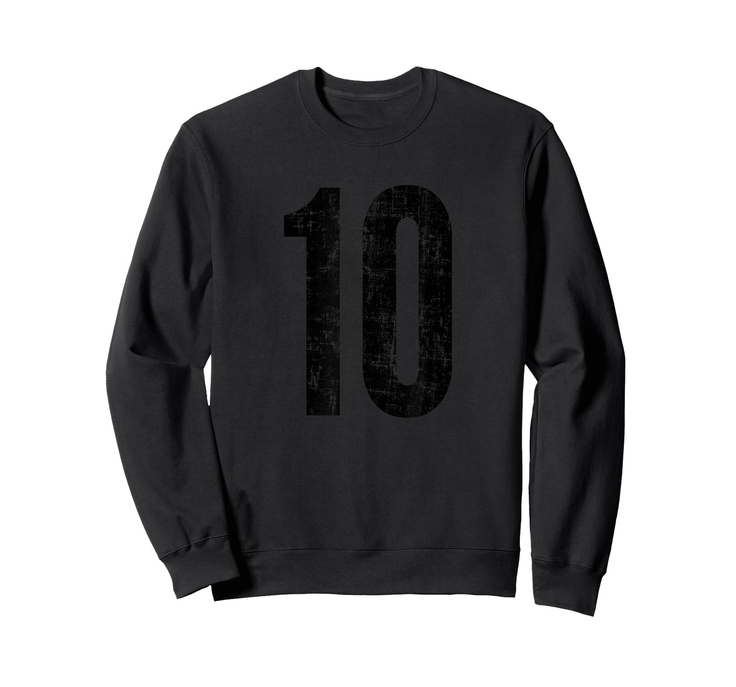Number 10 Distressed Vintage Sport Team Practice Training T-Shirt