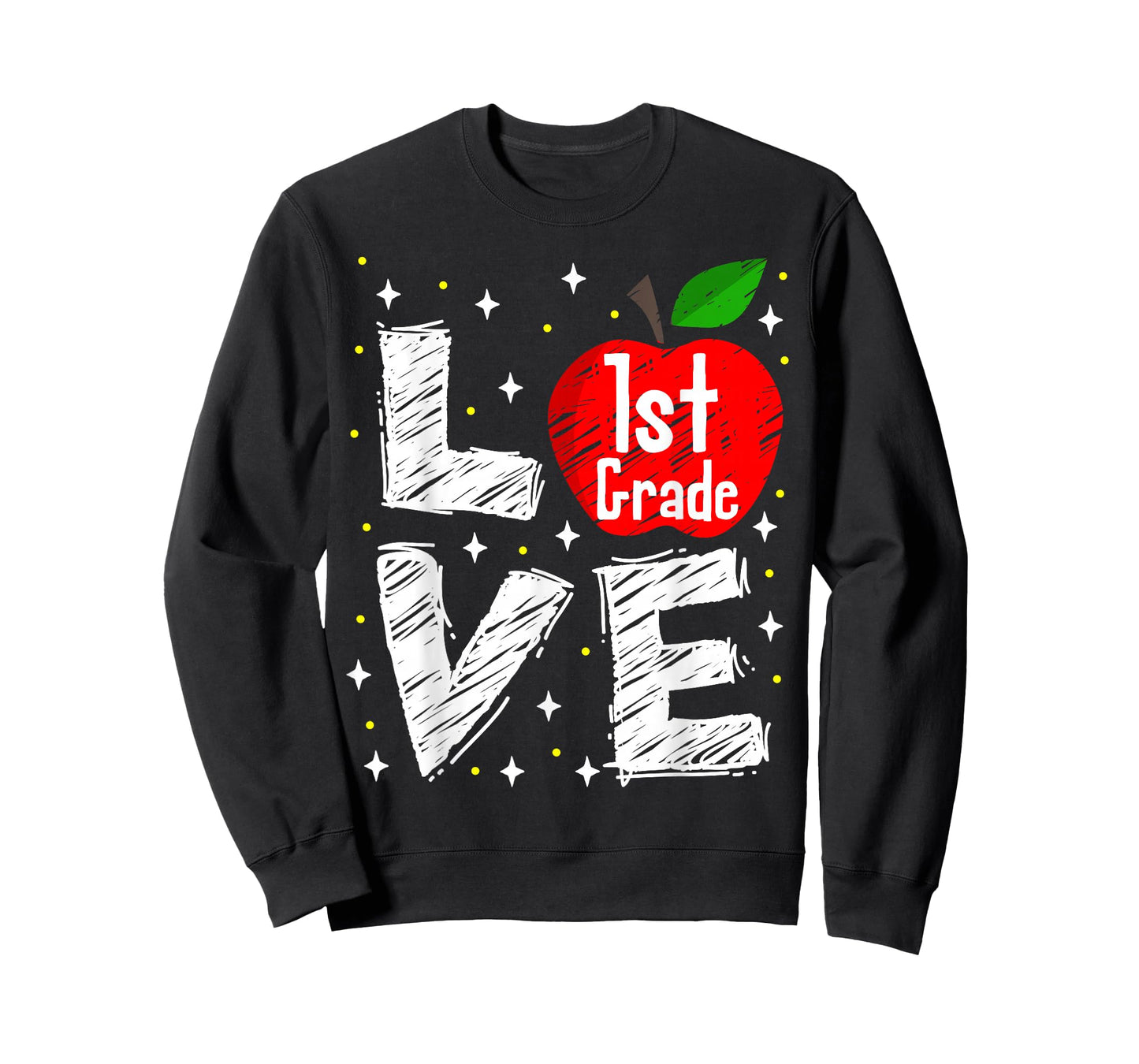 Love 1st Grade Apple Funny Back To School Teacher Gift T-Shirt