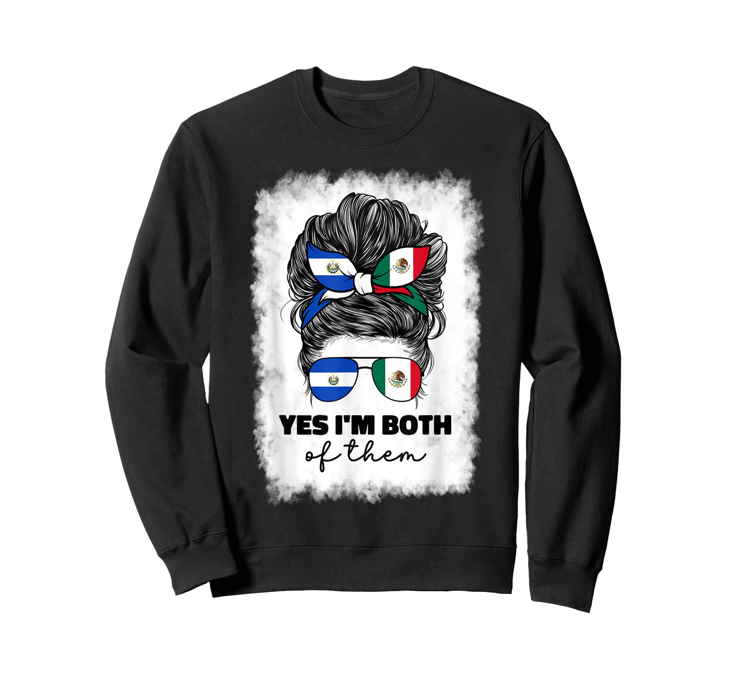 Half Mexican And Salvadorian Mexico El Salvador Flag Girl T-Shirt