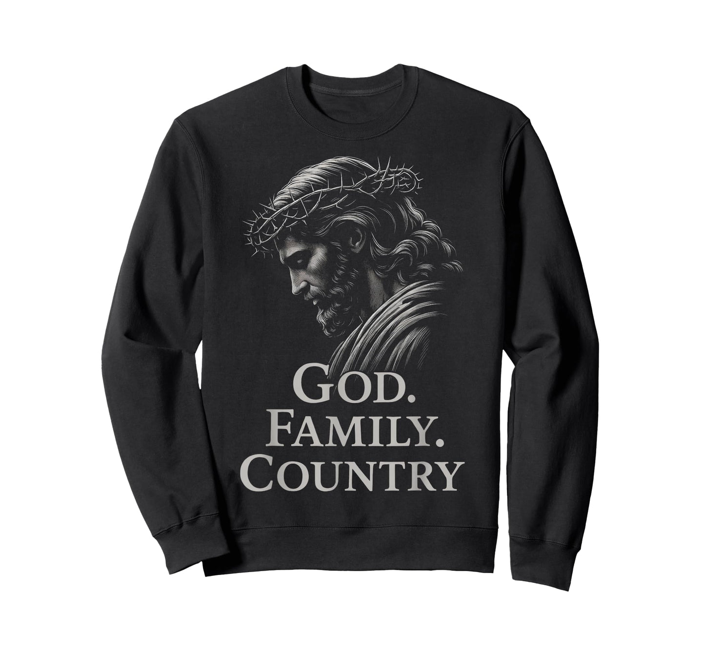 HUGvyn God Family Country Jesus Christian Faith Minimalist T-Shirt