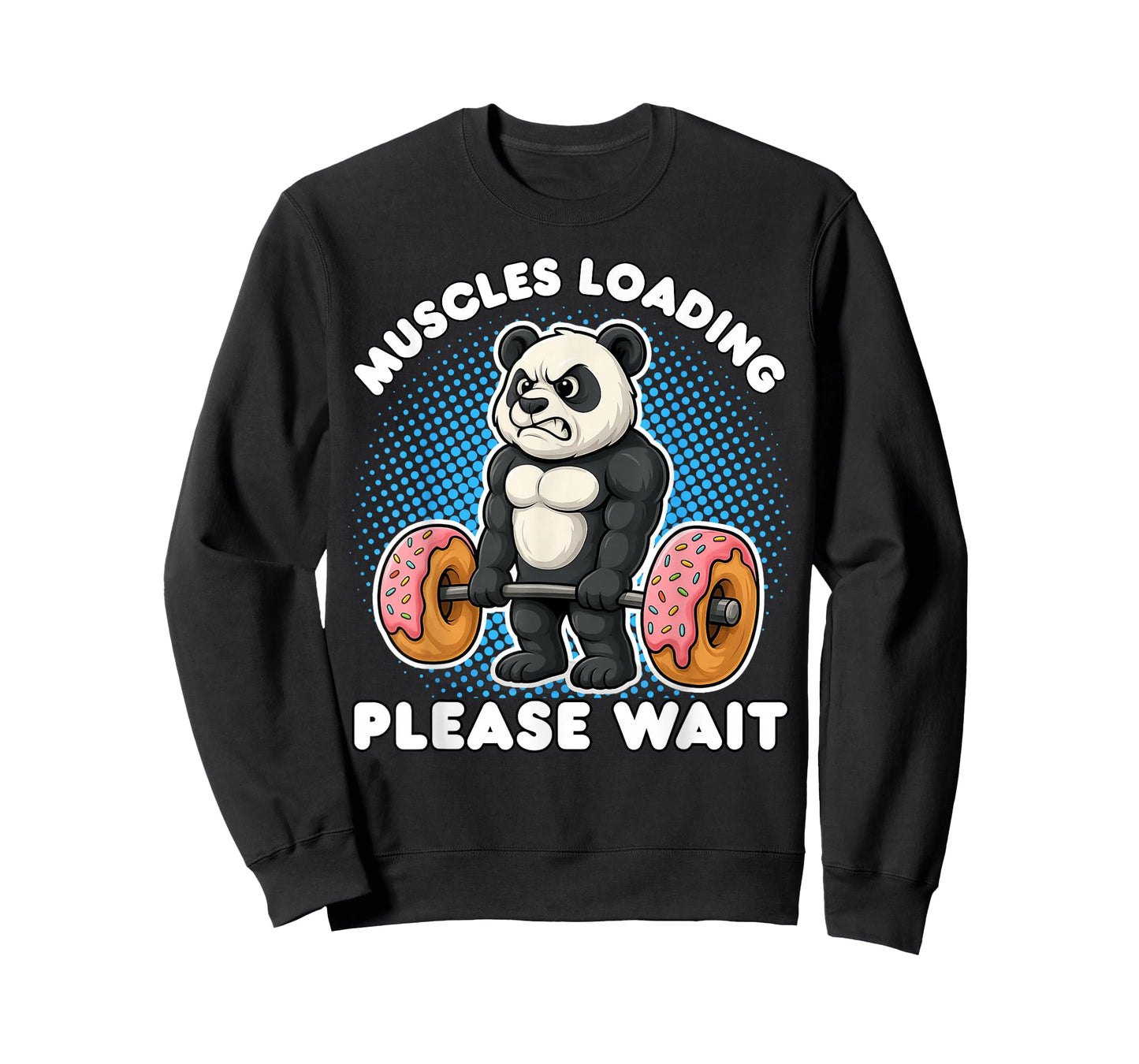 Muscles Loading Panda Weightlifting Donut Gym Boys Men Women T-Shirt
