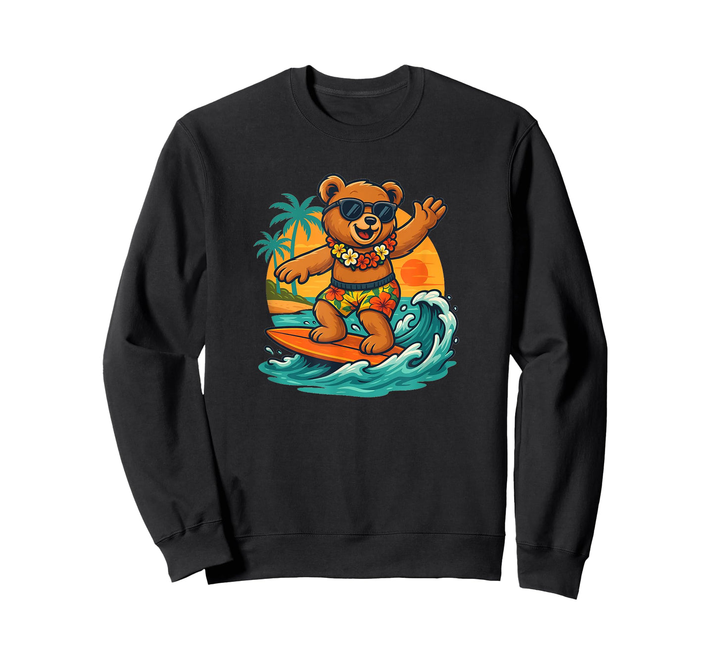 Surfing Teddy Bear in Summer Season for Surfboard Lovers T-Shirt