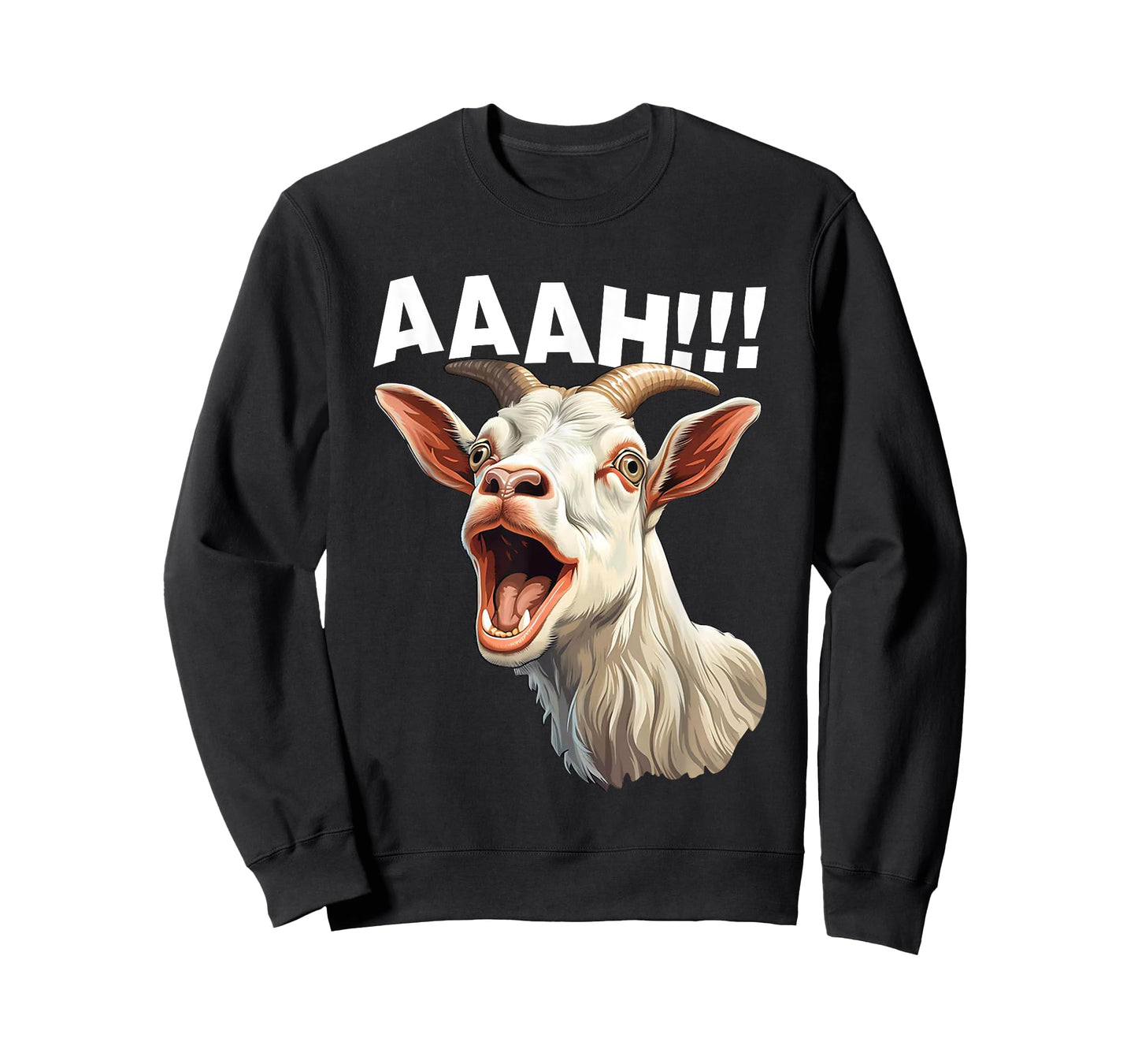 Halloween Screaming Goat AAAH!!! - Funny Crazy Goat T-Shirt