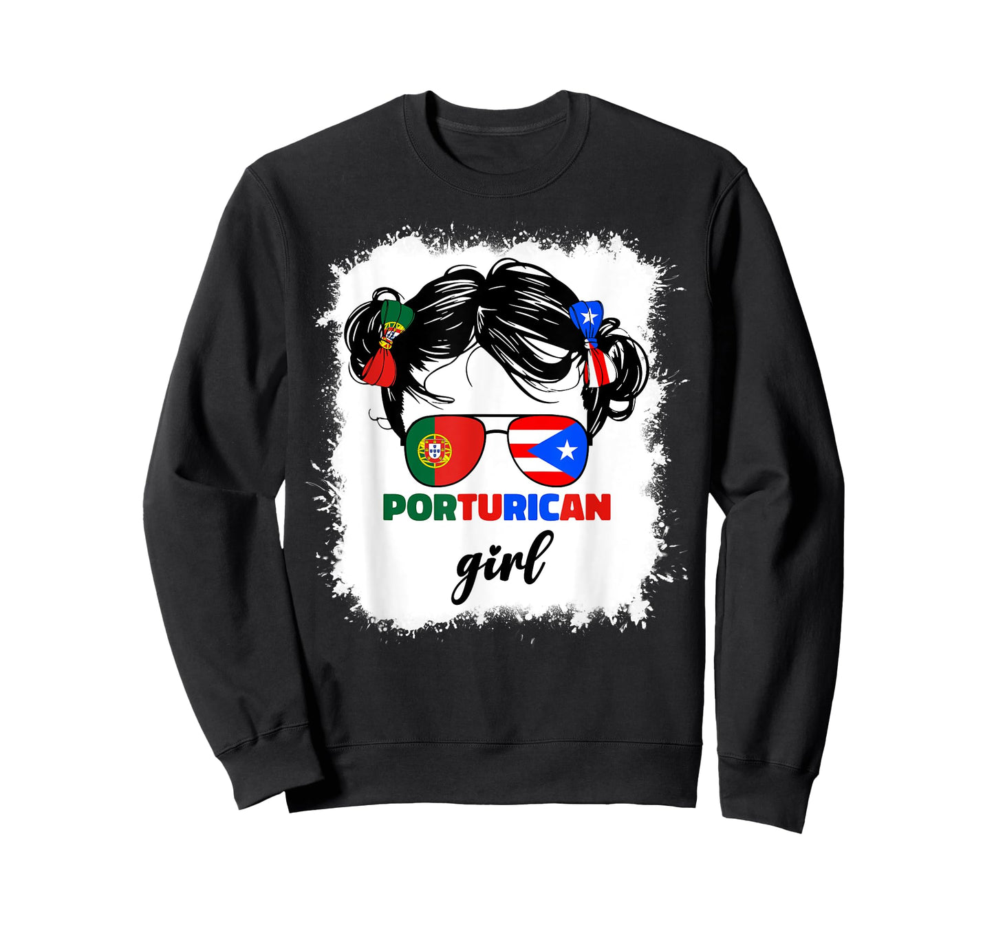 Half Portuguese And Puerto Rican Rico Portugal Kids Girls T-Shirt