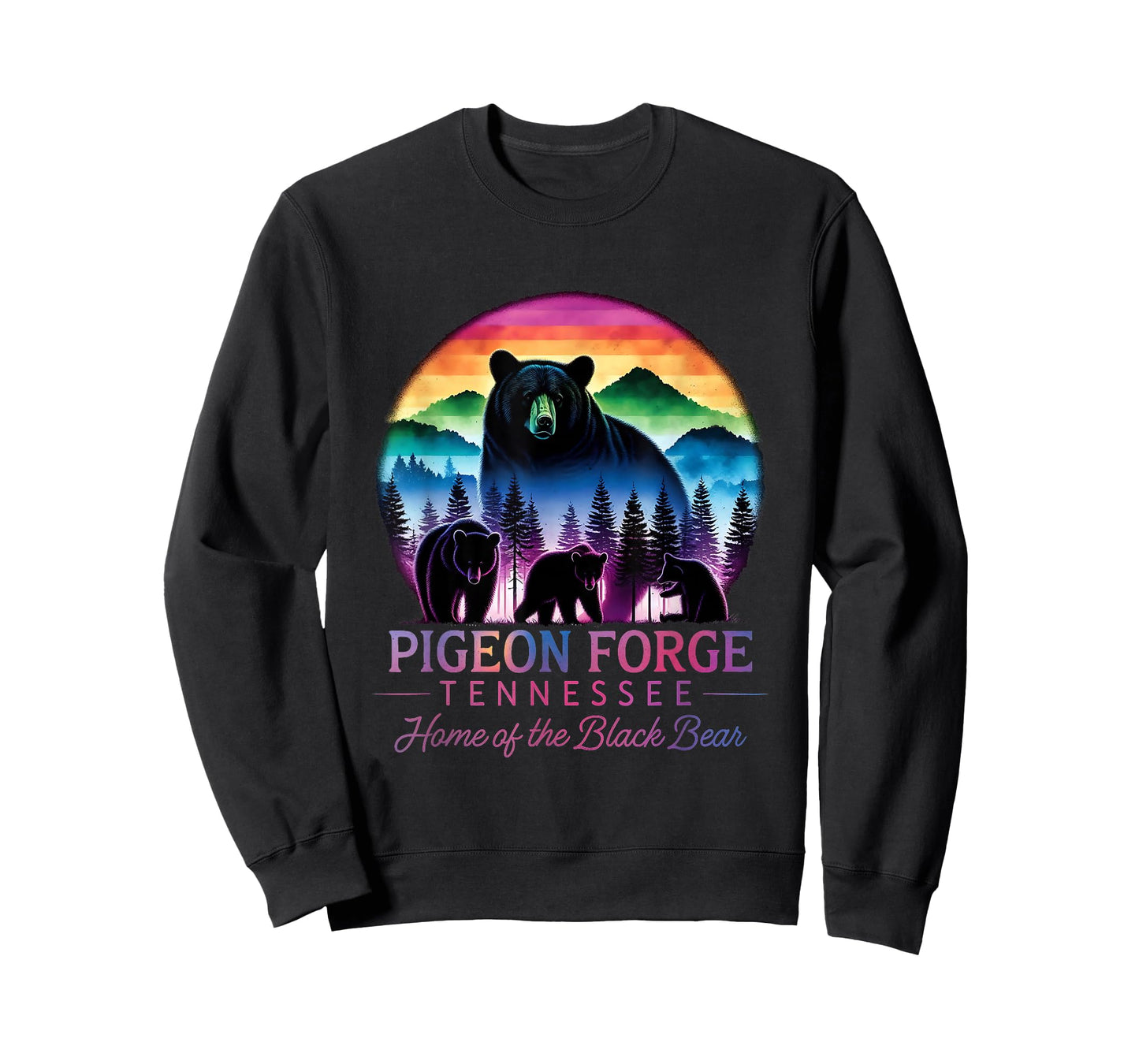 Vacation Crew Pigeon Forge Tennessee Home Black Bear Family T-Shirt